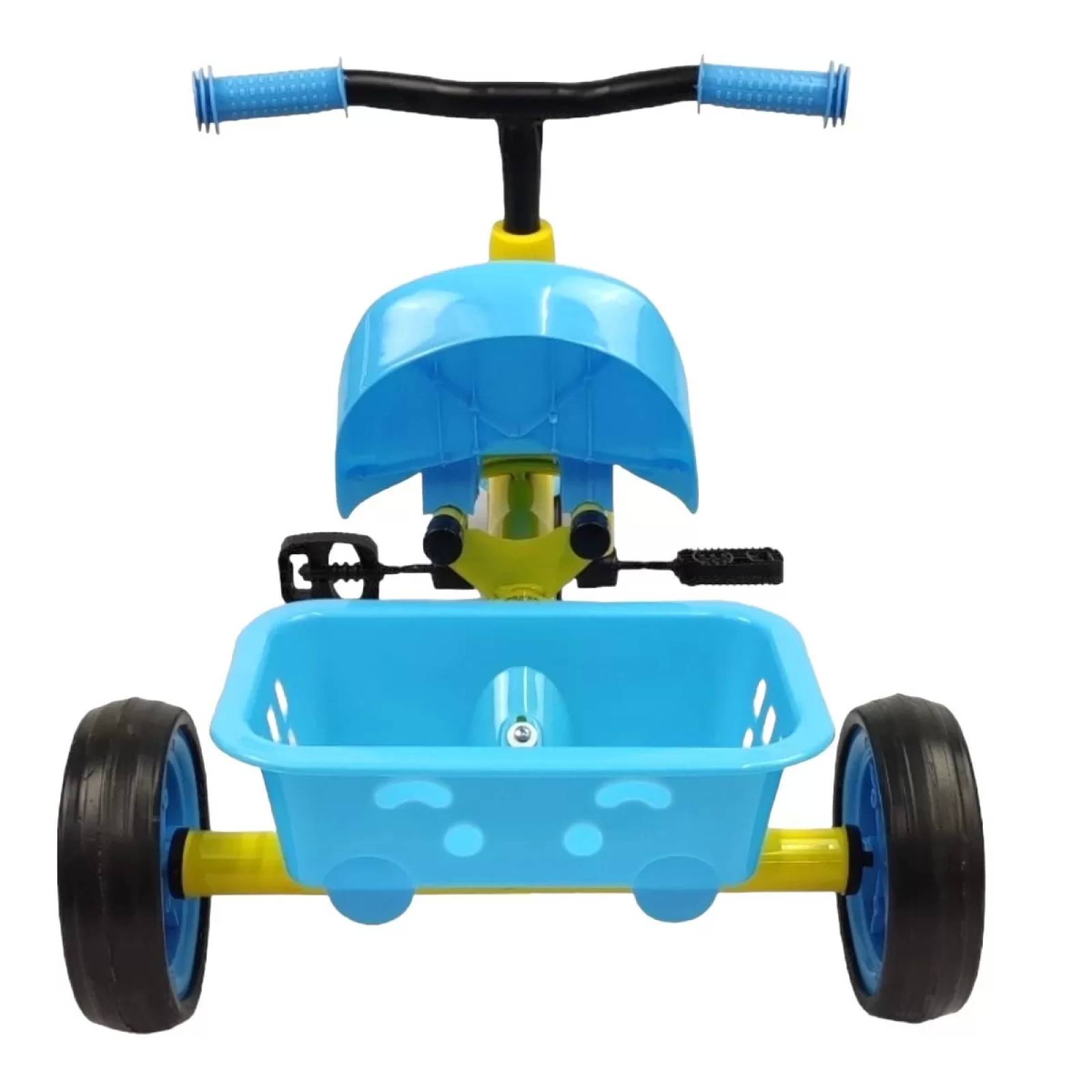 Triciclo para Niños con Canasto Salpicadera de 2 a 4 años  - Azul.