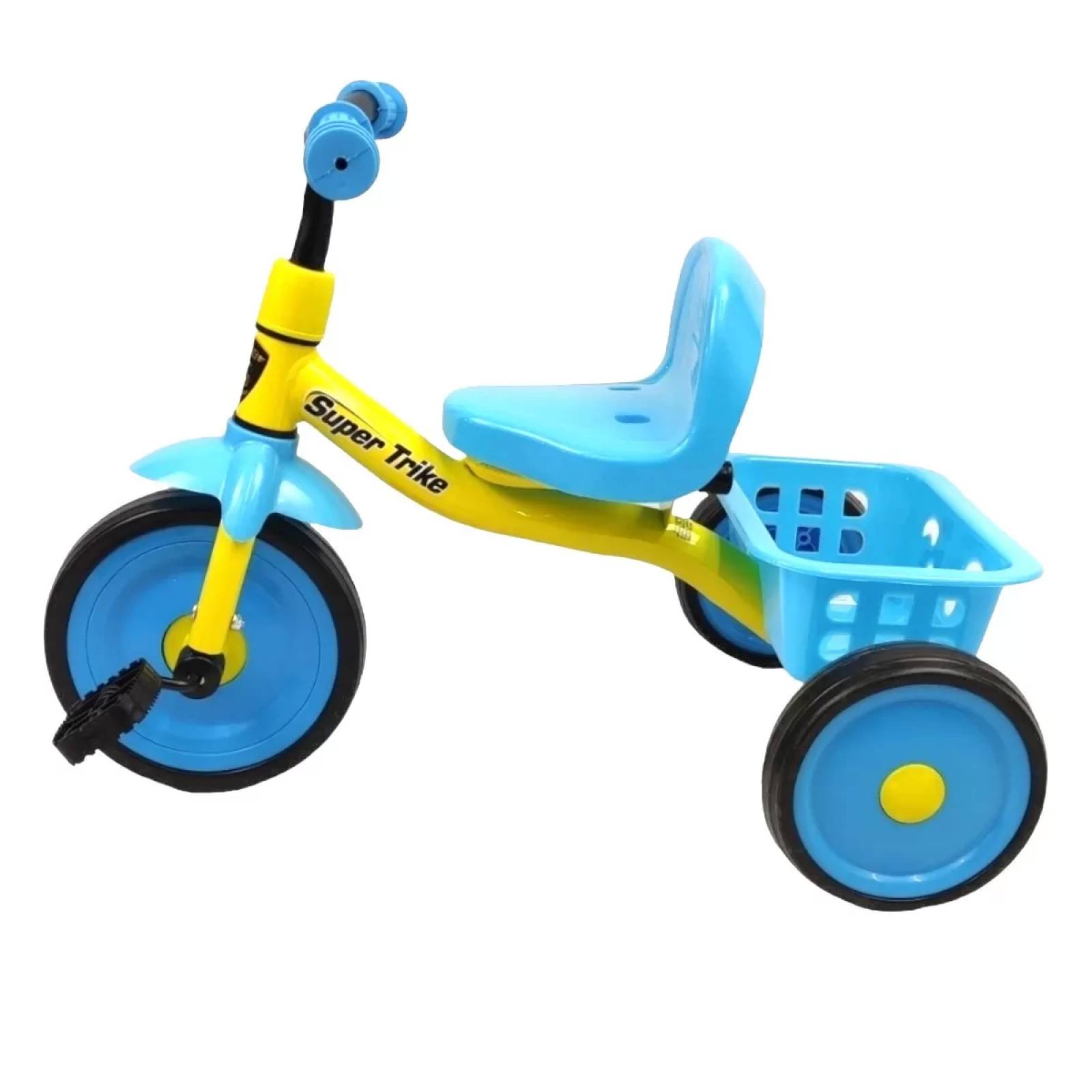 Triciclo para Niños con Canasto Salpicadera de 2 a 4 años  - Azul.