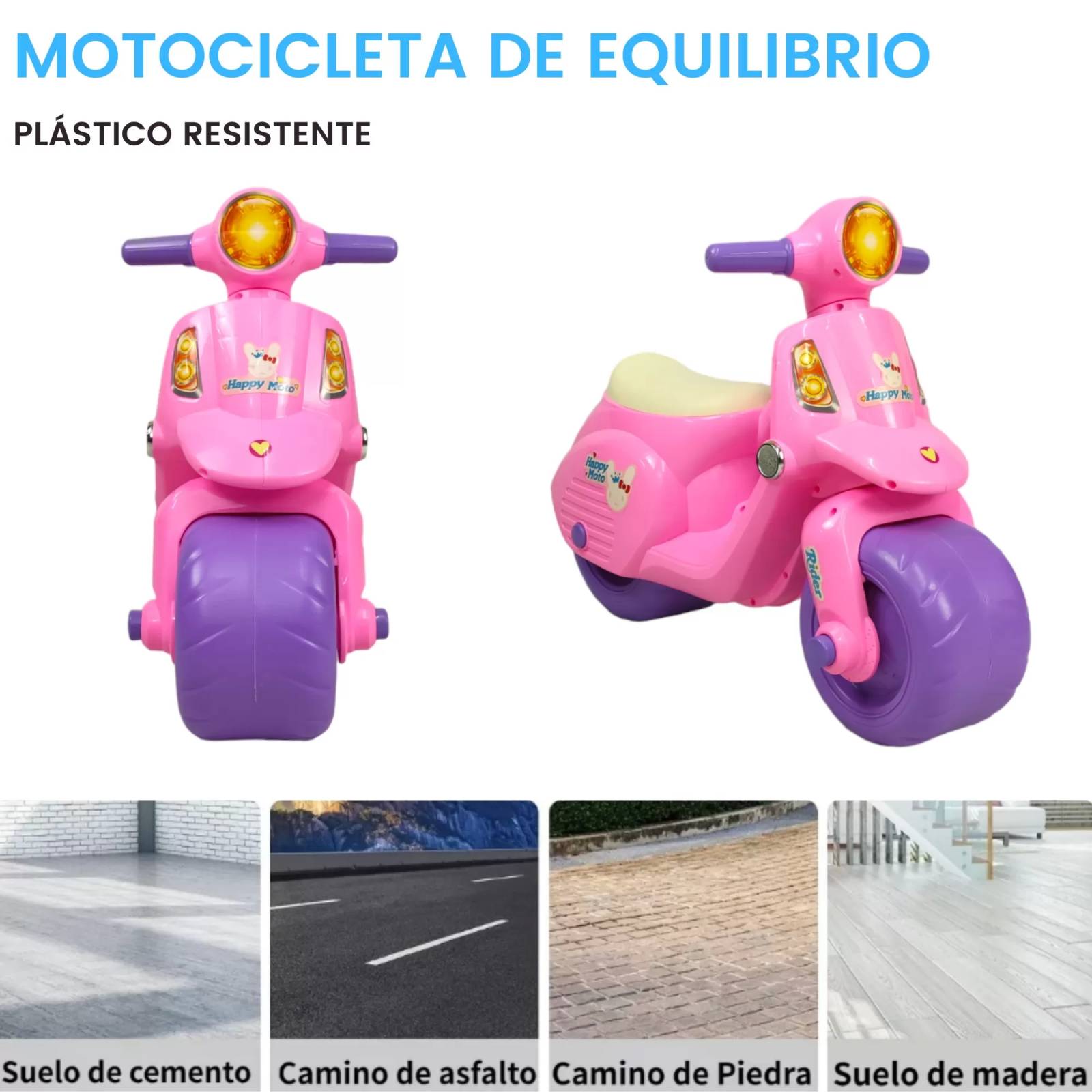 Moto correpasillos online rosa