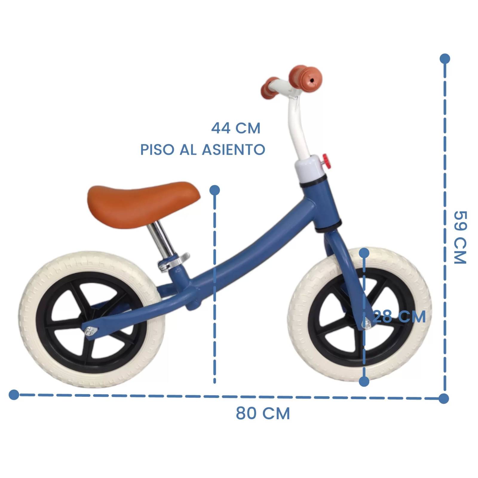 Bicicleta sin Pedales de Equilibrio y Balance para Niños - Azul