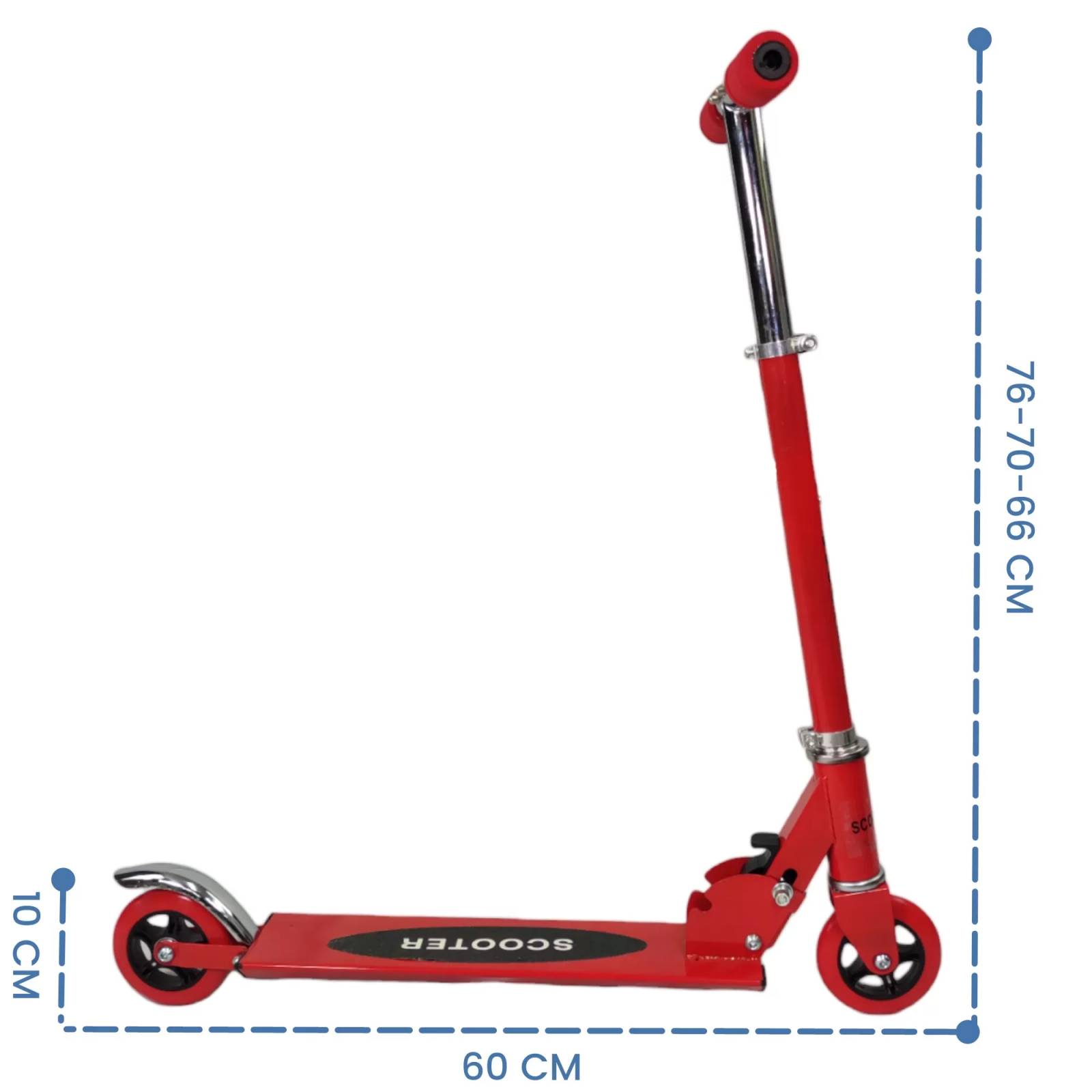 Patin del Diablo Scooter de Dos Llantas Plegable y Resistente  - Rojo