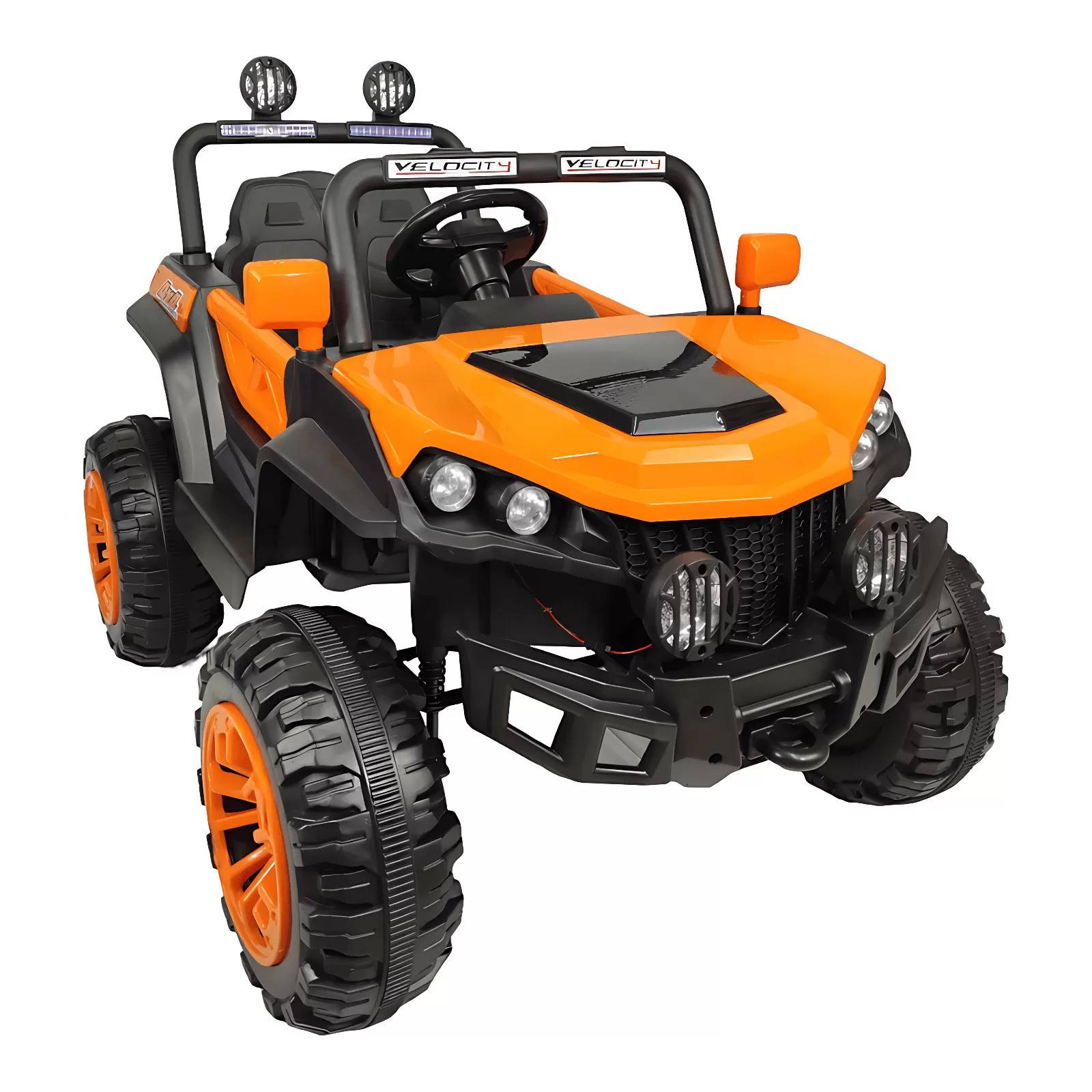 Carro Montable Electrico con Control Remoto MP3 USB 12V Luz  - Naranja