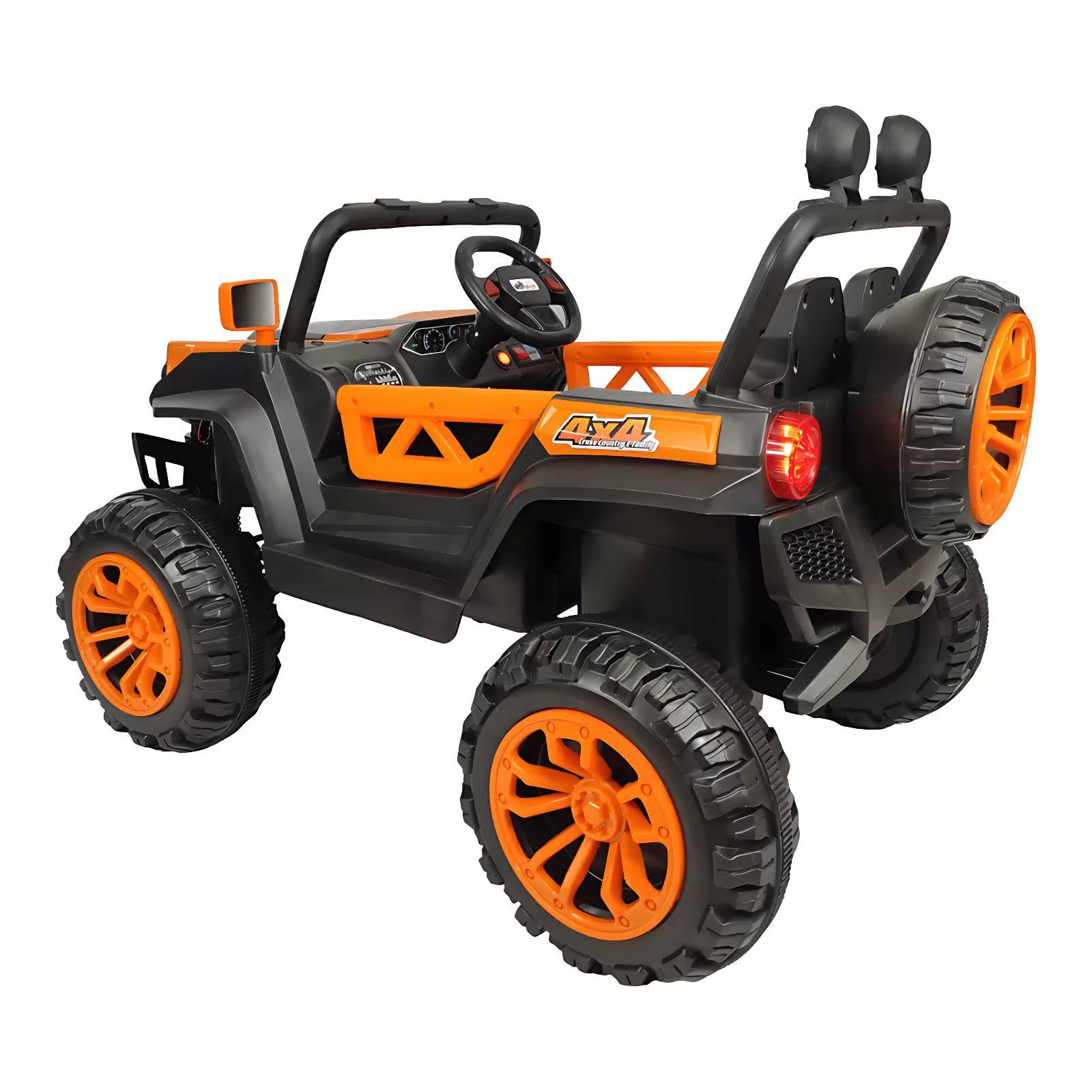 Carro Montable Electrico con Control Remoto MP3 USB 12V Luz  - Naranja