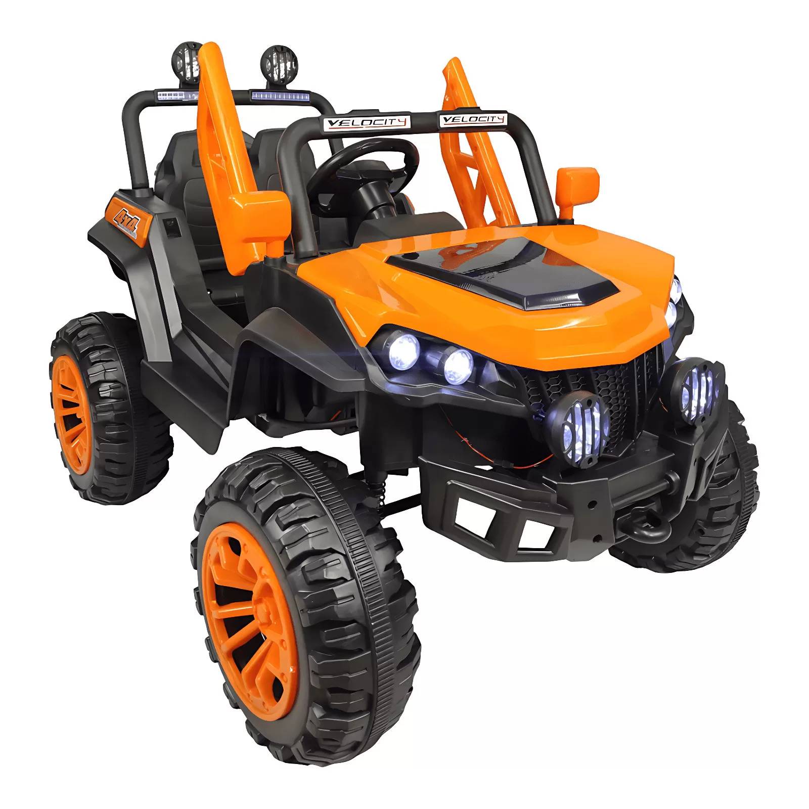 Carro Montable Electrico con Control Remoto MP3 USB 12V Luz  - Naranja