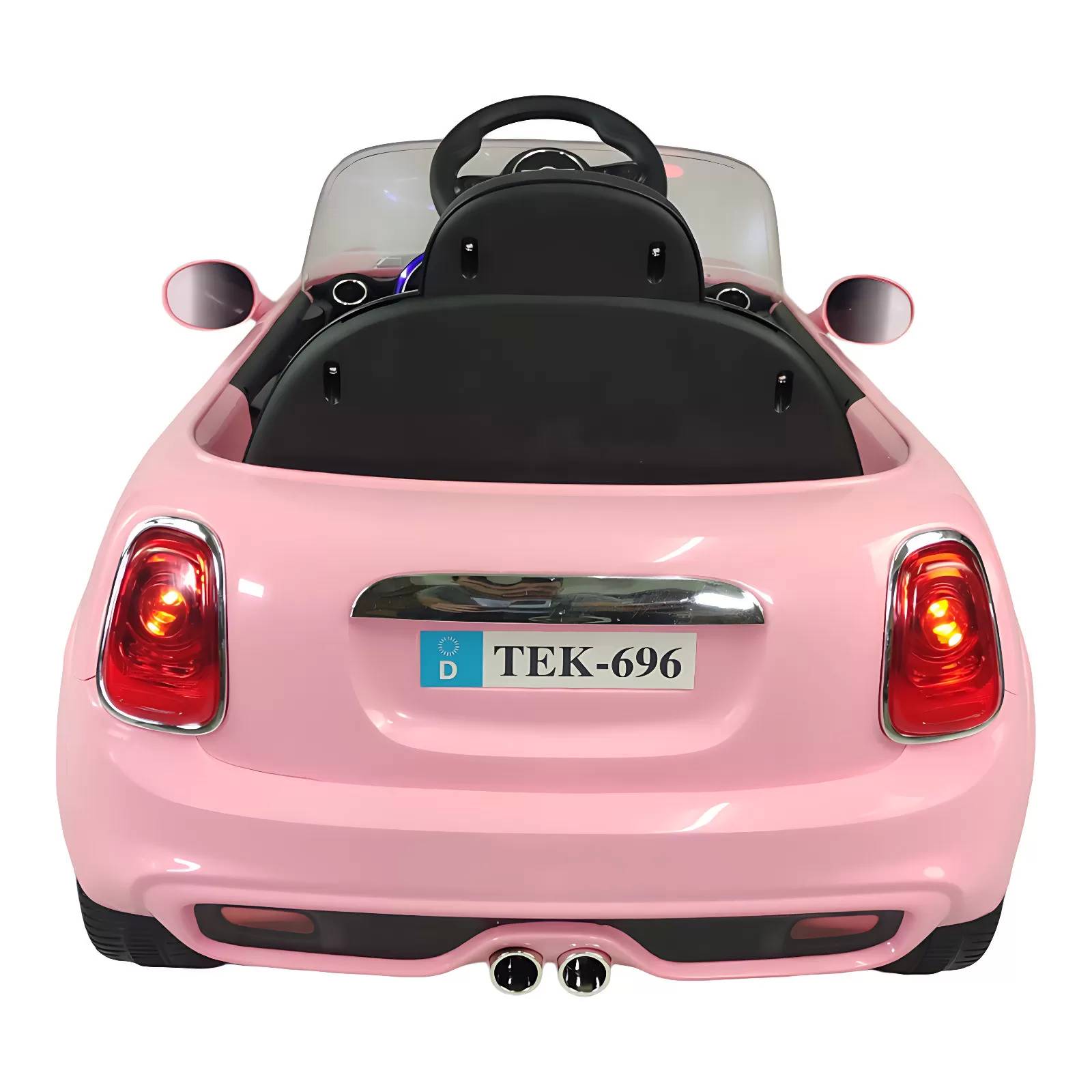 Carro eléctrico para niños con control remoto 12V cooper  - Rosa