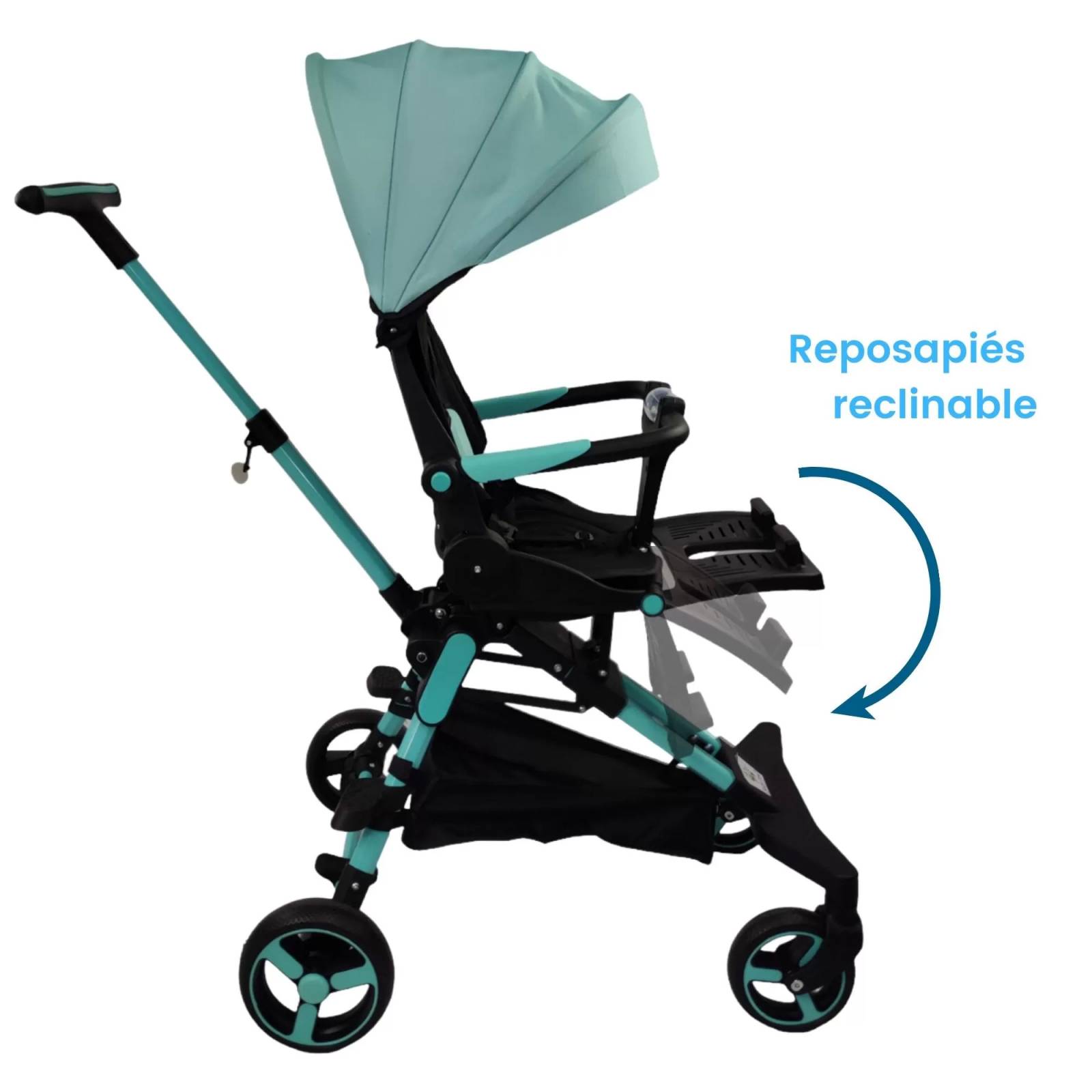 Carriola para Bebe Moderna Giratorio,Frenos,Plegable,Reclinable  - Azul