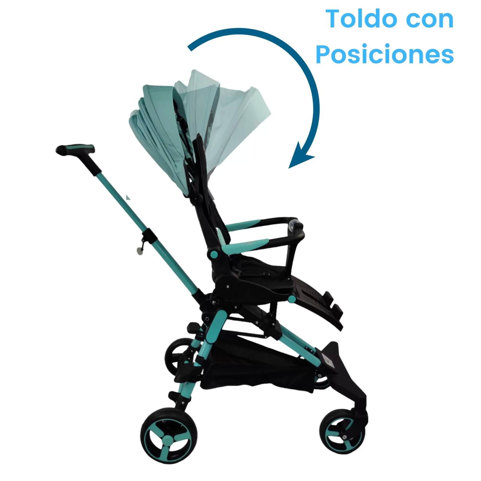Carriola para Bebe Moderna Giratorio,Frenos,Plegable,Reclinable  - Azul