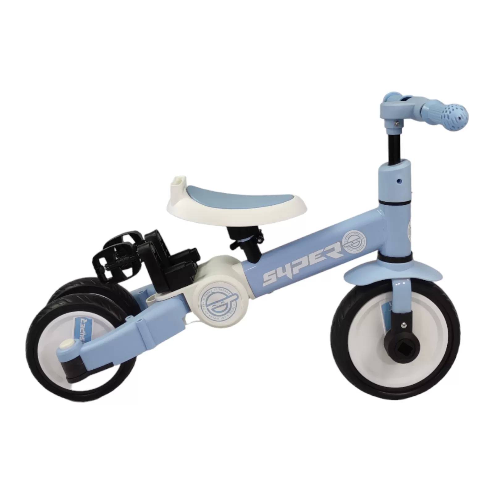 Triciclo triciclo triciclo de bebé con ruedas Eva sin aire, marco de acero  simple para bicicleta de bebé, bicicleta de equilibrio (color : azul)