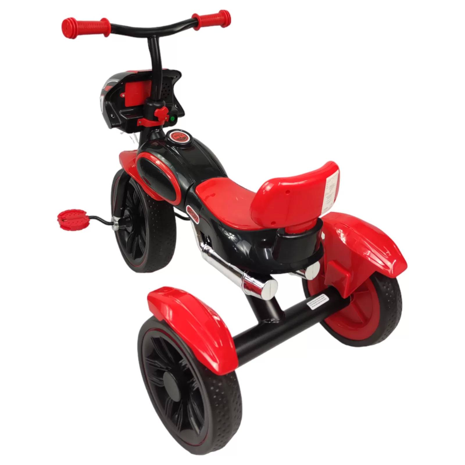 Triciclo para Niños diseño de Motocicleta y Con Luz y Sonido  - Rojo.