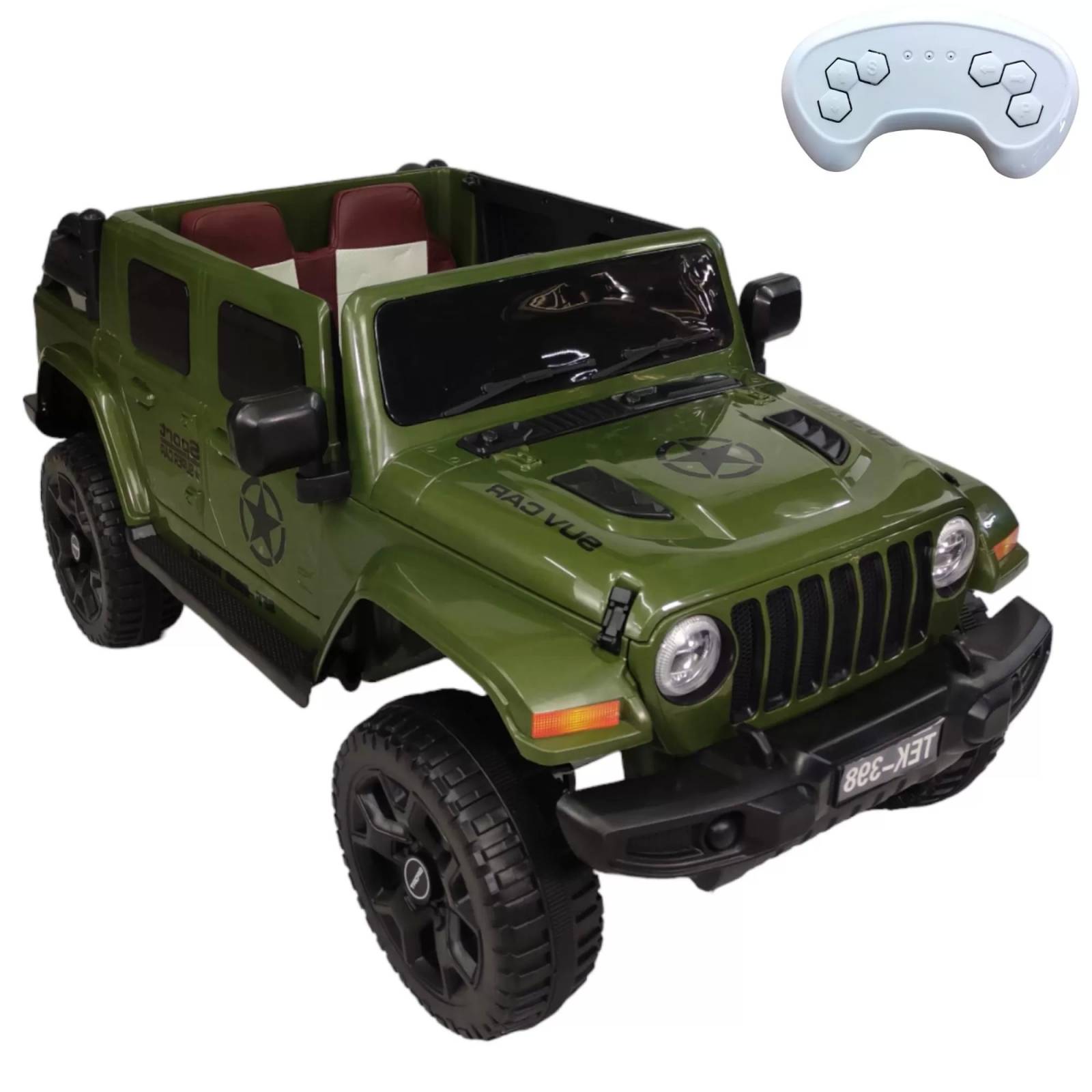 Montable para Niños con Control Remoto Camioneta 2 Asientos - Verde.