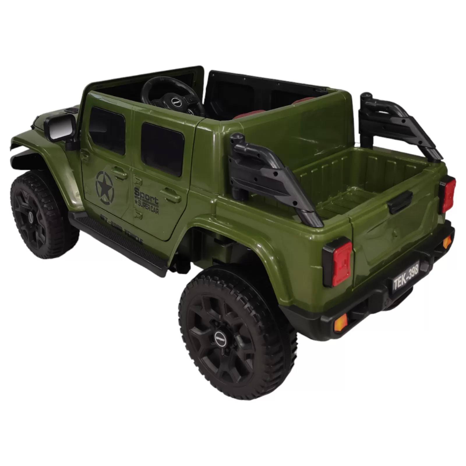 Montable para Niños con Control Remoto Camioneta 2 Asientos - Verde.