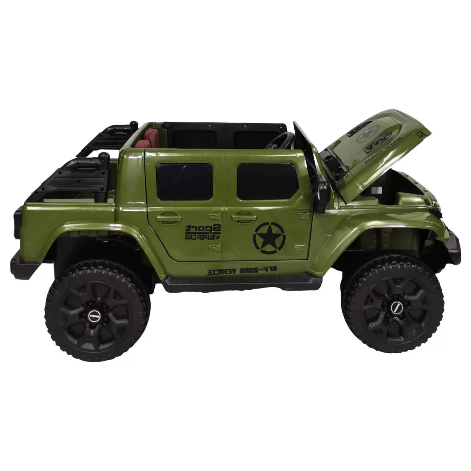 Montable para Niños con Control Remoto Camioneta 2 Asientos - Verde.