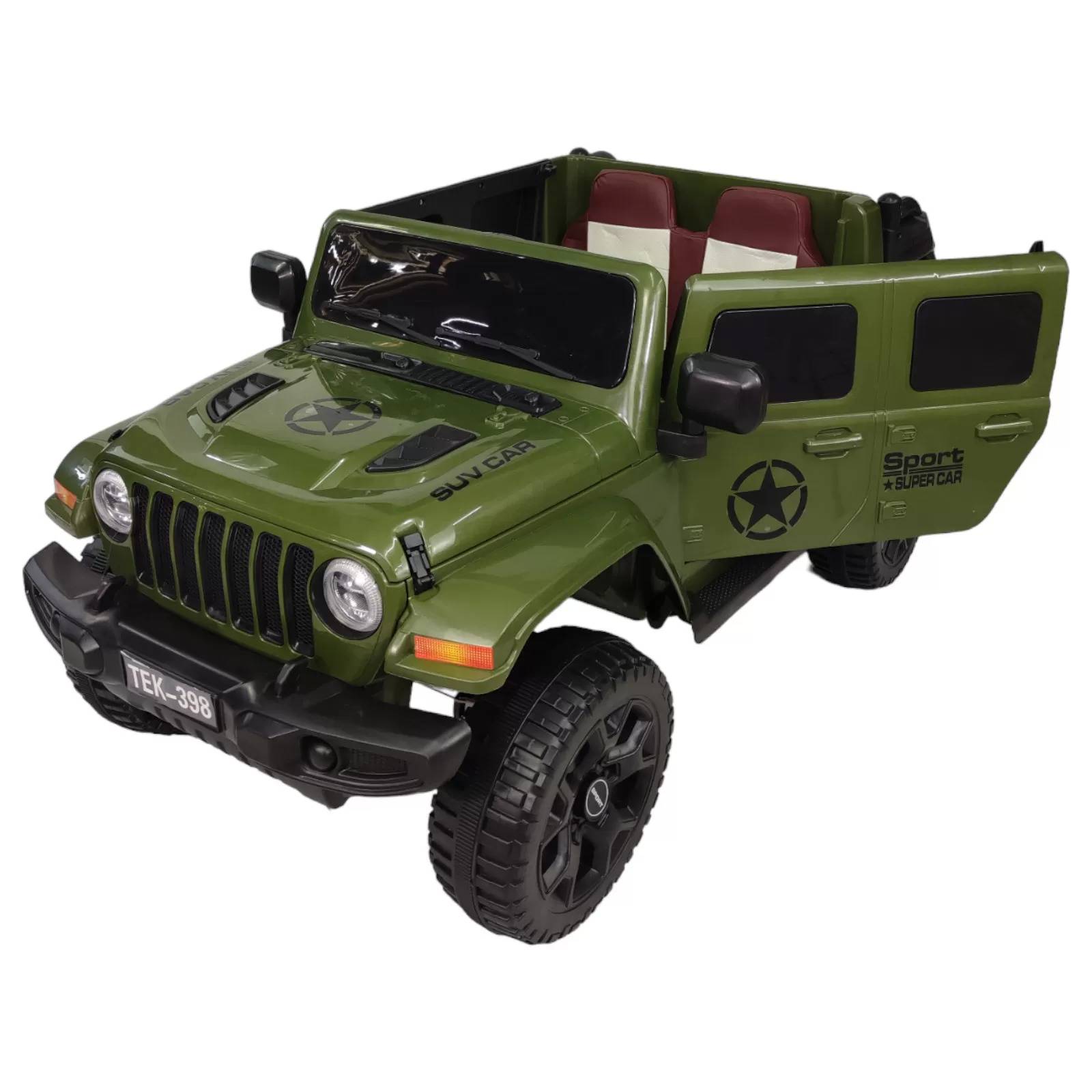 Montable para Niños con Control Remoto Camioneta 2 Asientos - Verde.