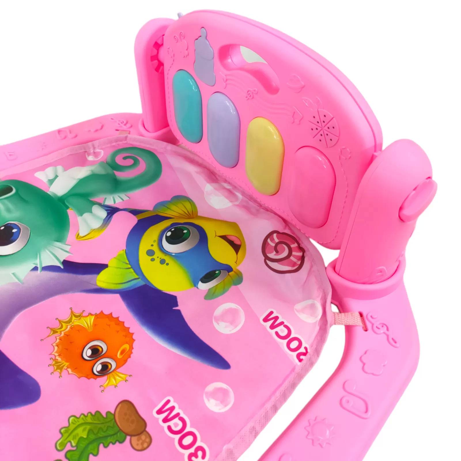 Tapete para Bebe Gimnasio Juguete,Actividades,Piano,Luz,Sonido  - Rosa
