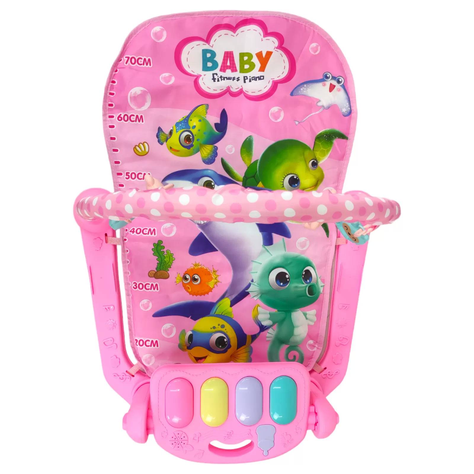 Tapete para Bebe Gimnasio Juguete,Actividades,Piano,Luz,Sonido  - Rosa