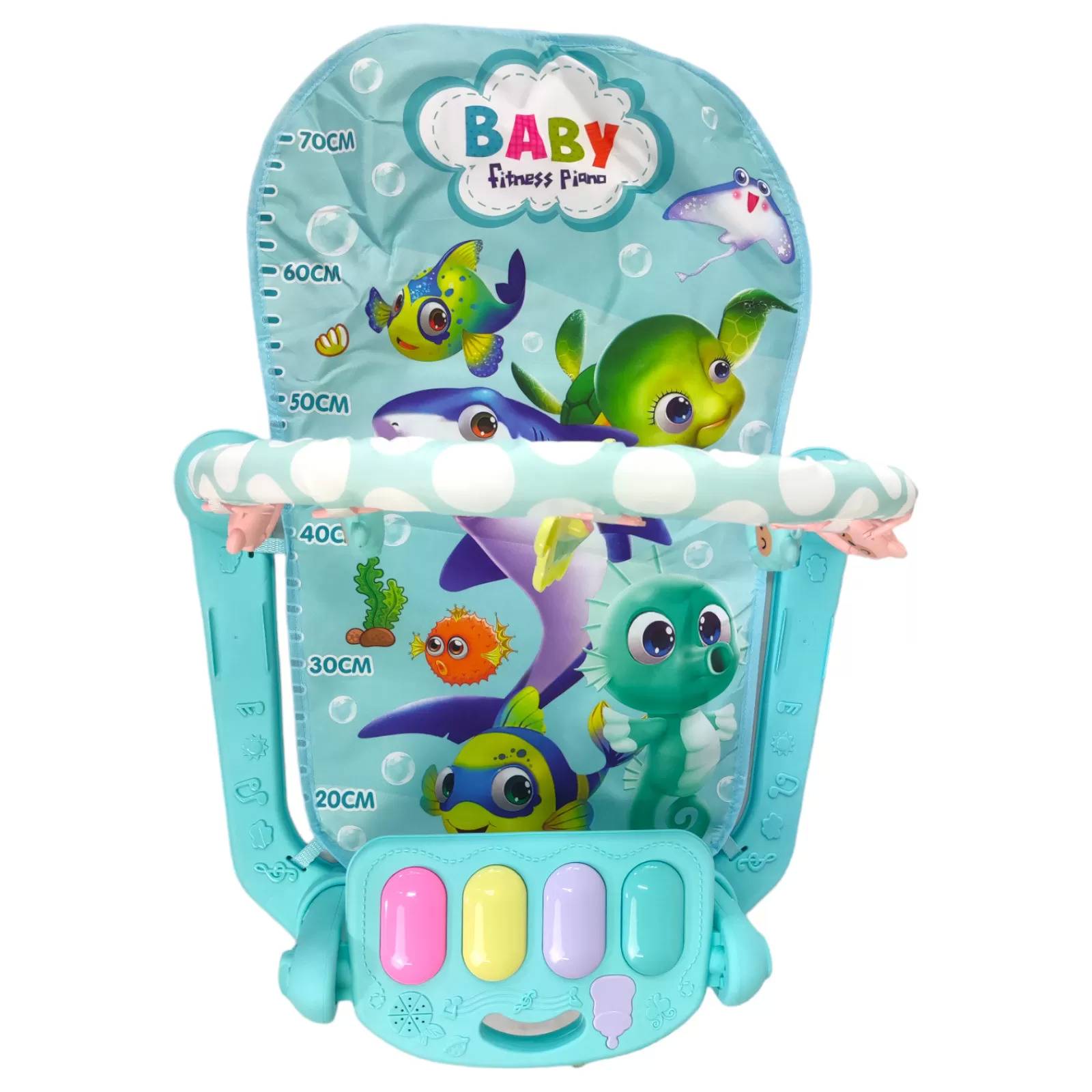 Tapete para Bebé Gimnasio Juguete Actividades Piano Luz Sonido  - Azul.