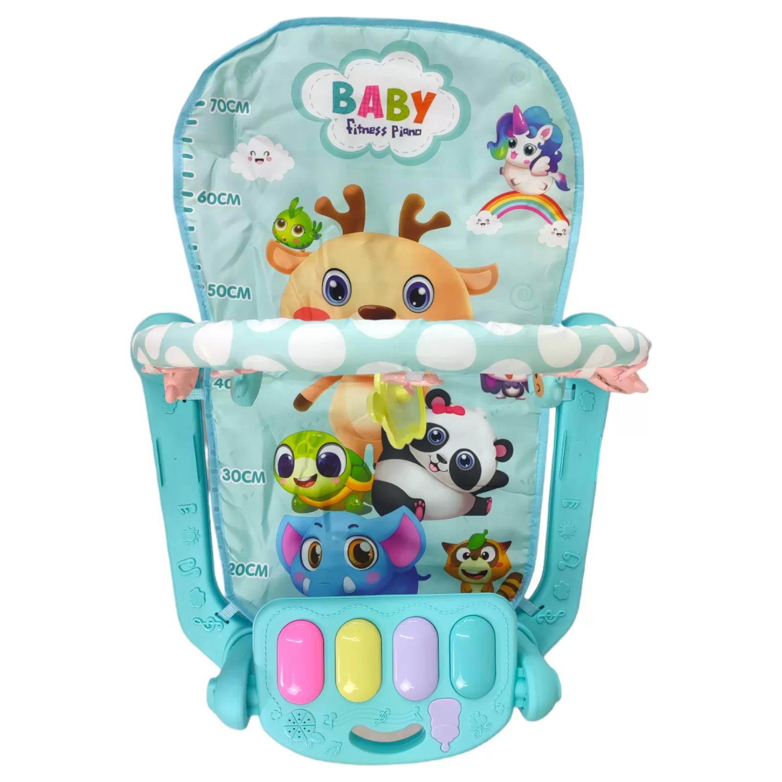 Tapete para Bebé Gimnasio Juguete Actividades Piano Luz Sonido  - Azul.