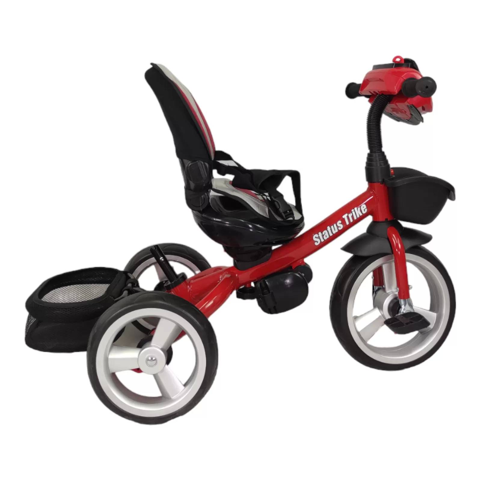 Triciclo para Niños 7en1 con Asiento Giratorio 360,luz,sonido  - Rojo.
