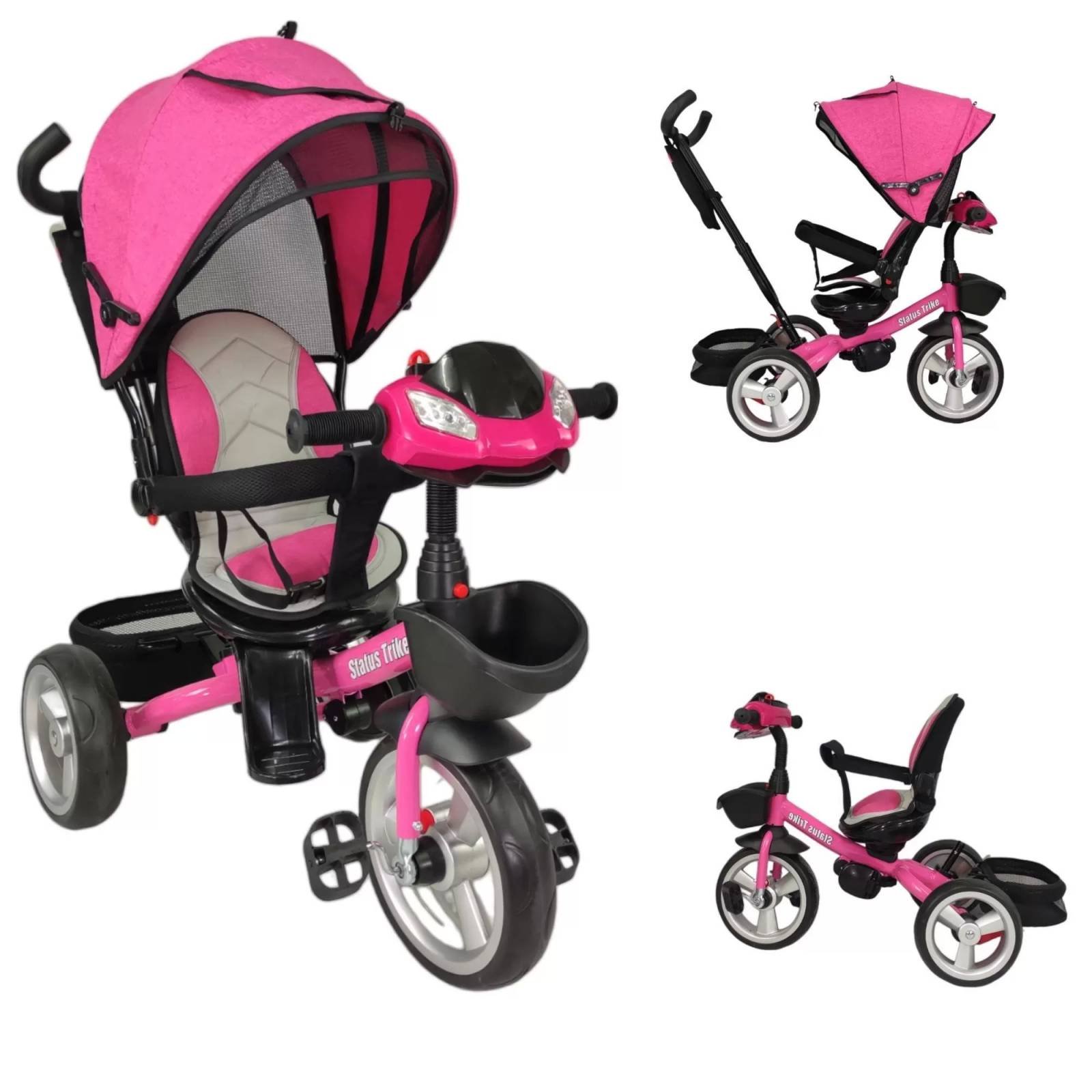 Triciclo Evolutivo Angelin Baby Llanta de Aire Rosa