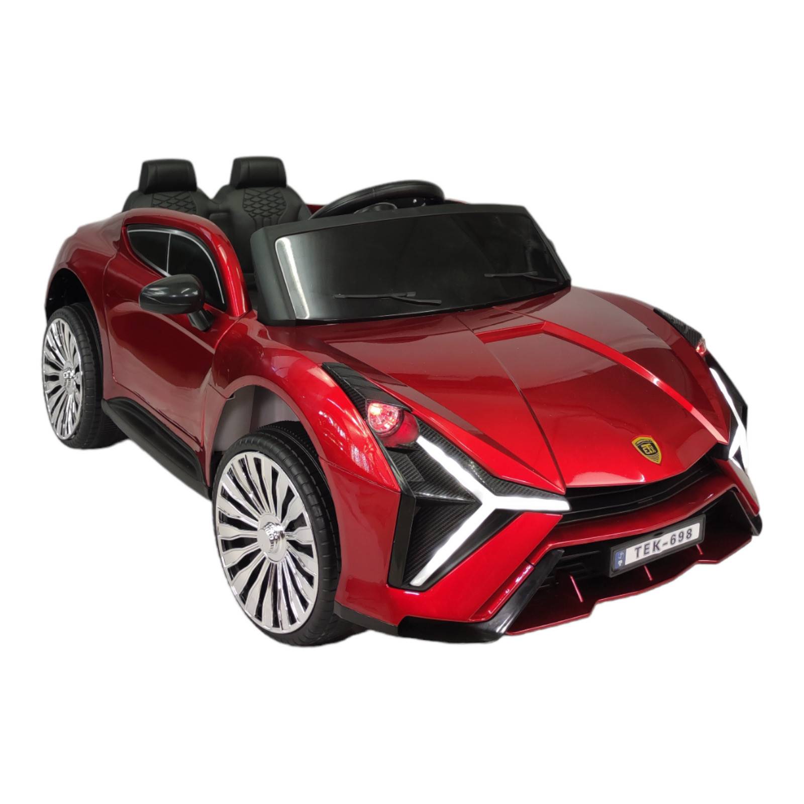 Montable para niños electrico control remoto luz, Rojo Lambo  - Rojo.