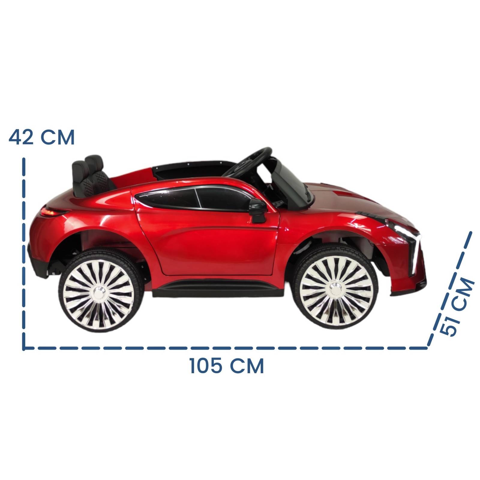 Montable para niños electrico control remoto luz, Rojo Lambo  - Rojo.