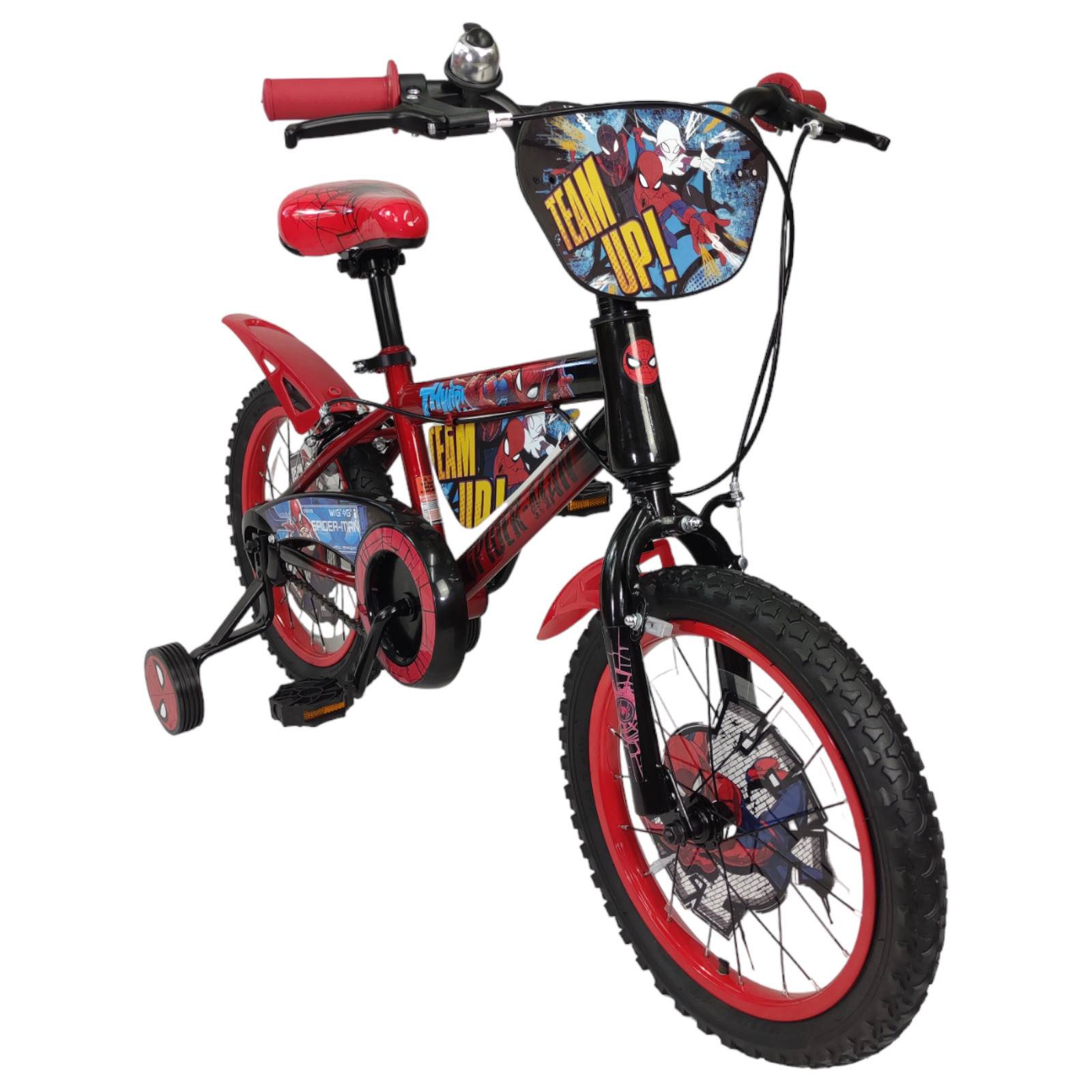 Bicicleta para Niños Rodada 16 Spider Man con Llantas Entrenadoras - Rojo