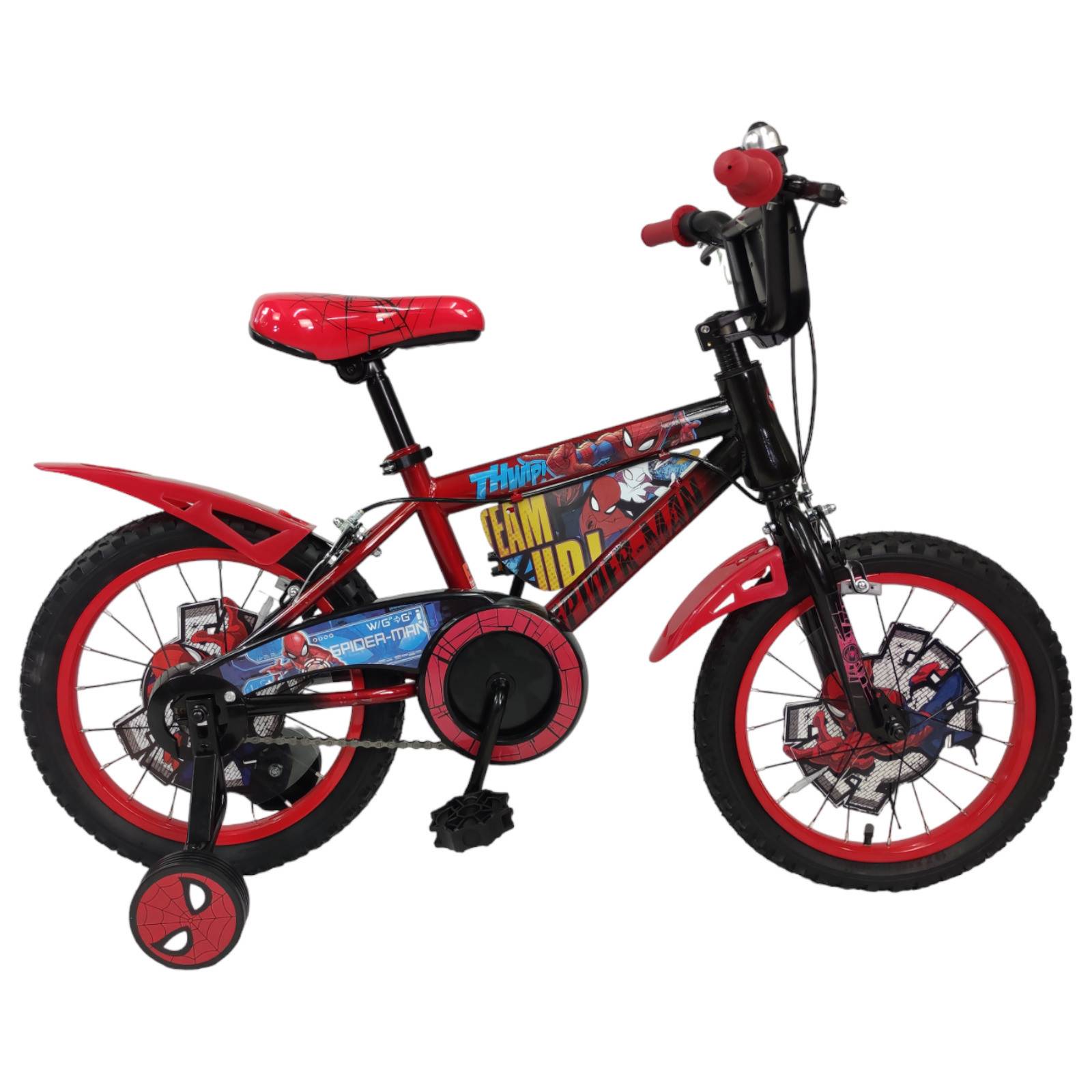 Bicicleta para Niños Rodada 16 Spider Man con Llantas Entrenadoras - Rojo
