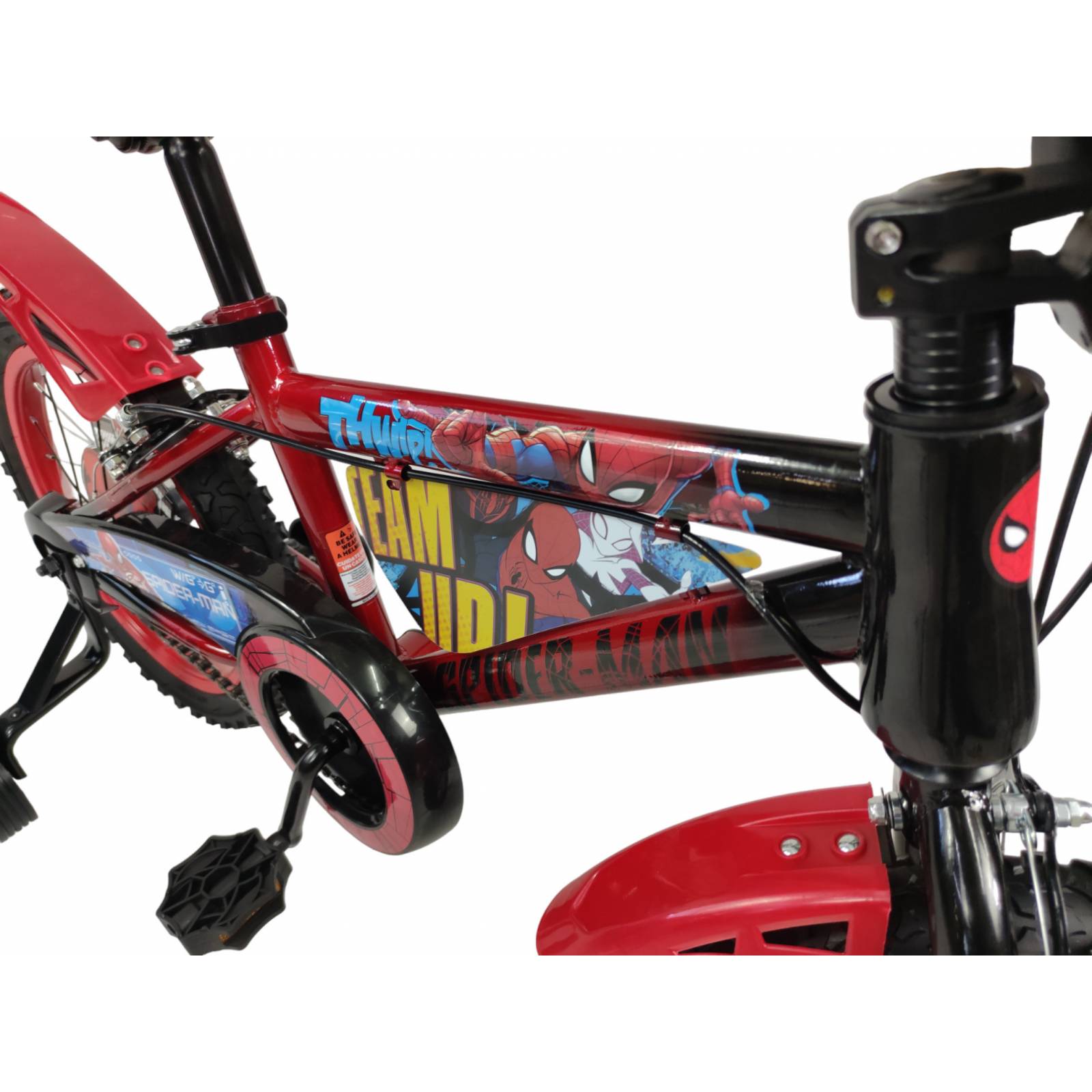 Bicicleta para Niños Rodada 16 Spider Man con Llantas Entrenadoras - Rojo