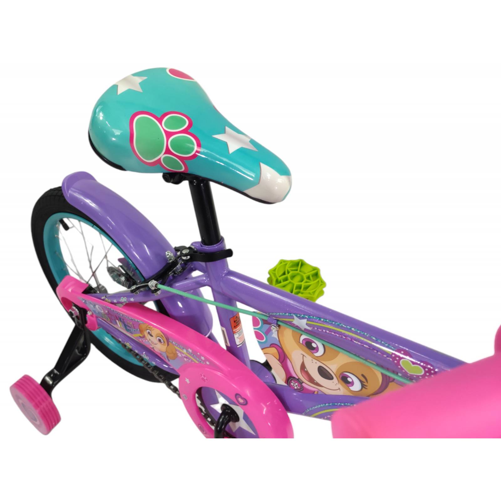 Bicicleta para Niños Rodada 16 Paw Patrol con Llantas Entrenadoras  - Rosa.