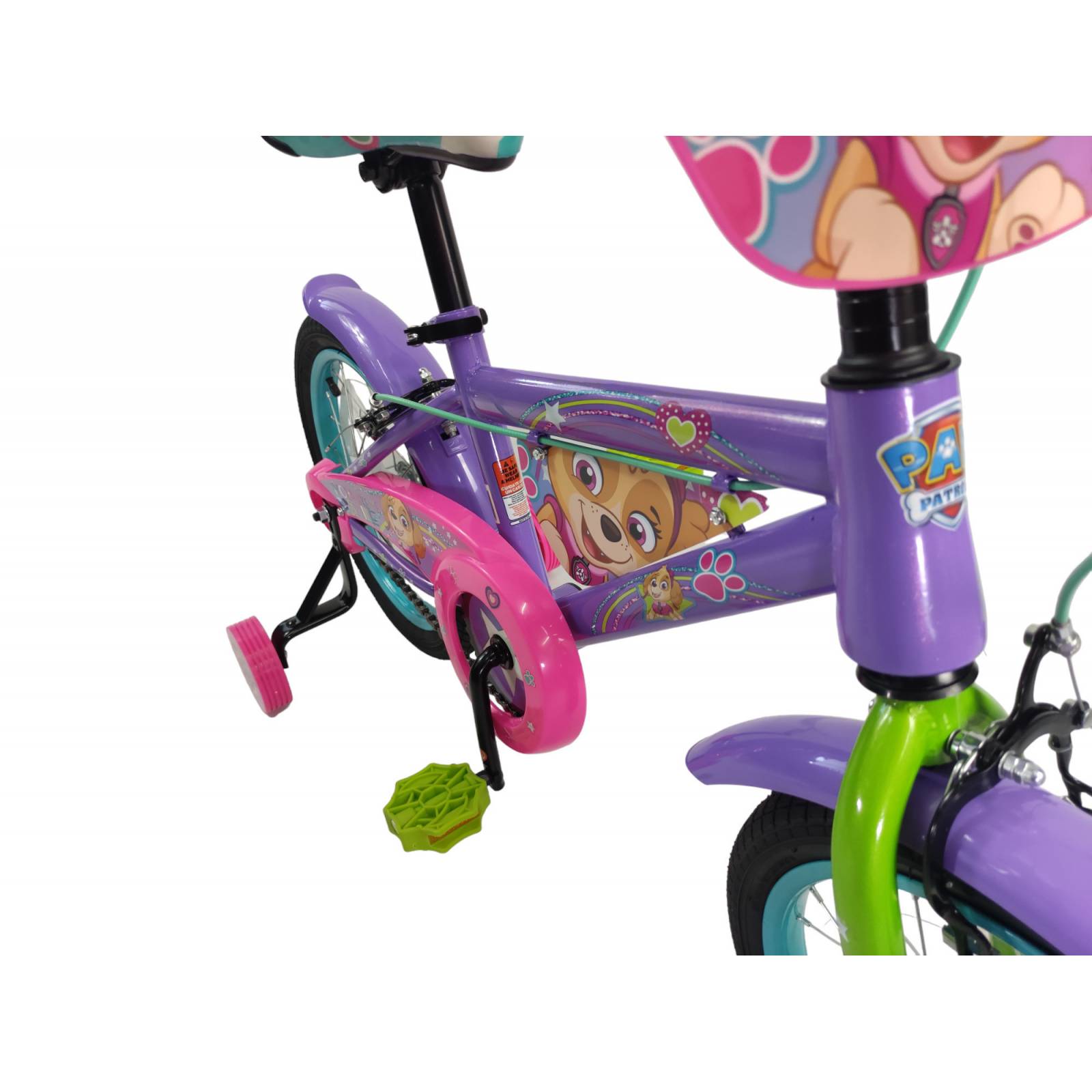 Bicicleta para Niños Rodada 16 Paw Patrol con Llantas Entrenadoras  - Rosa.