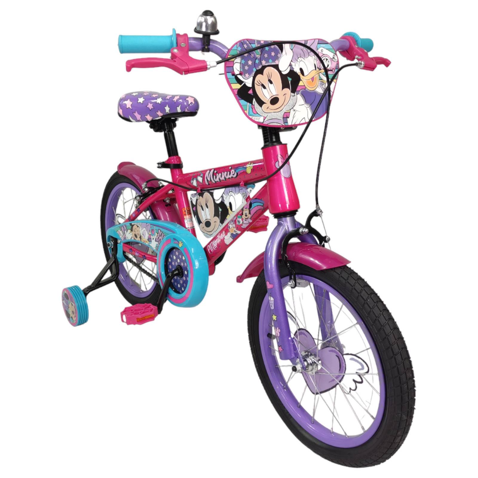 Bicicleta para Niños Rodada 16 Minnie con Llantas Entrenadoras  - Rosa