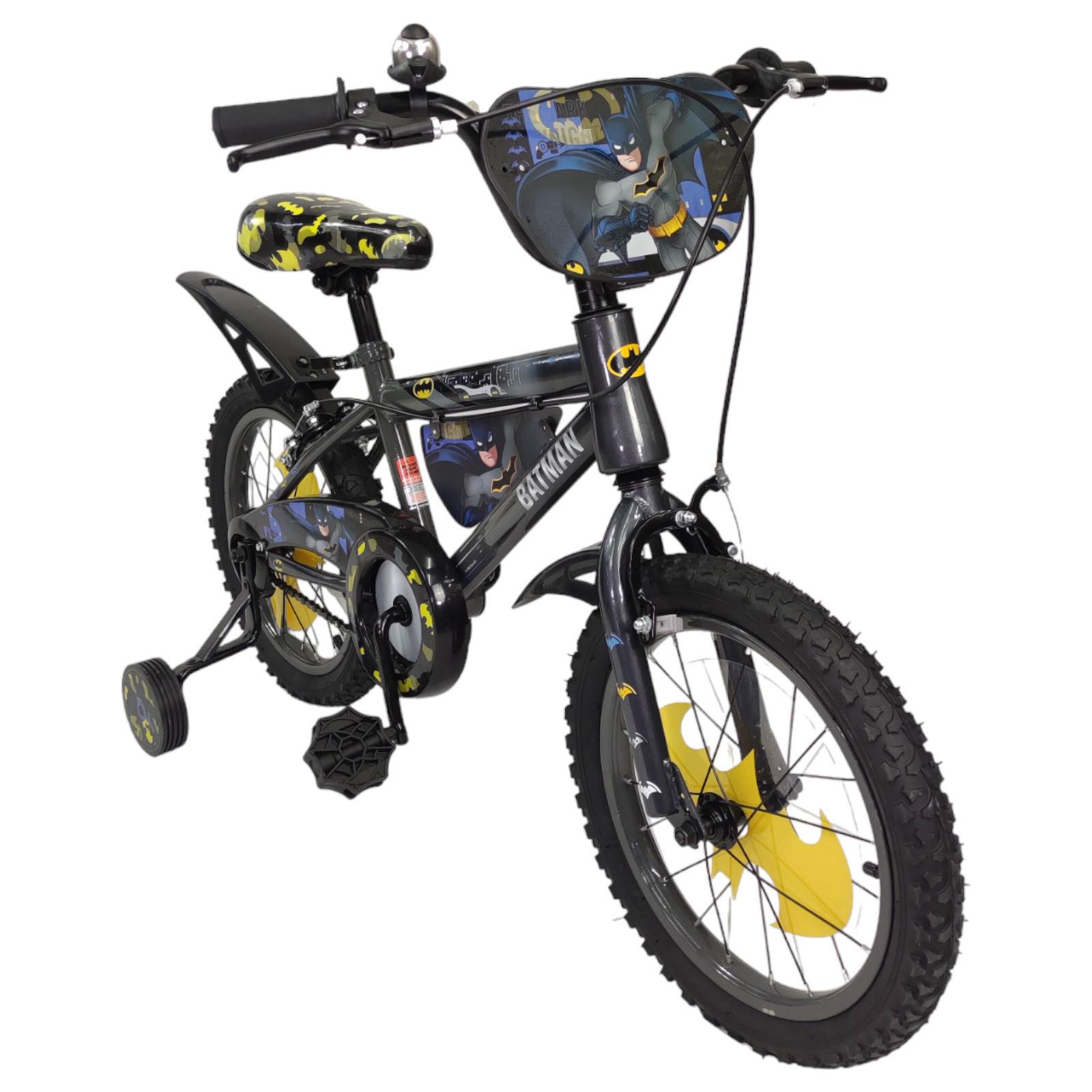 Bicicleta para Niños Rodada 16 Batman con Llantas Entrenadoras - Negro.