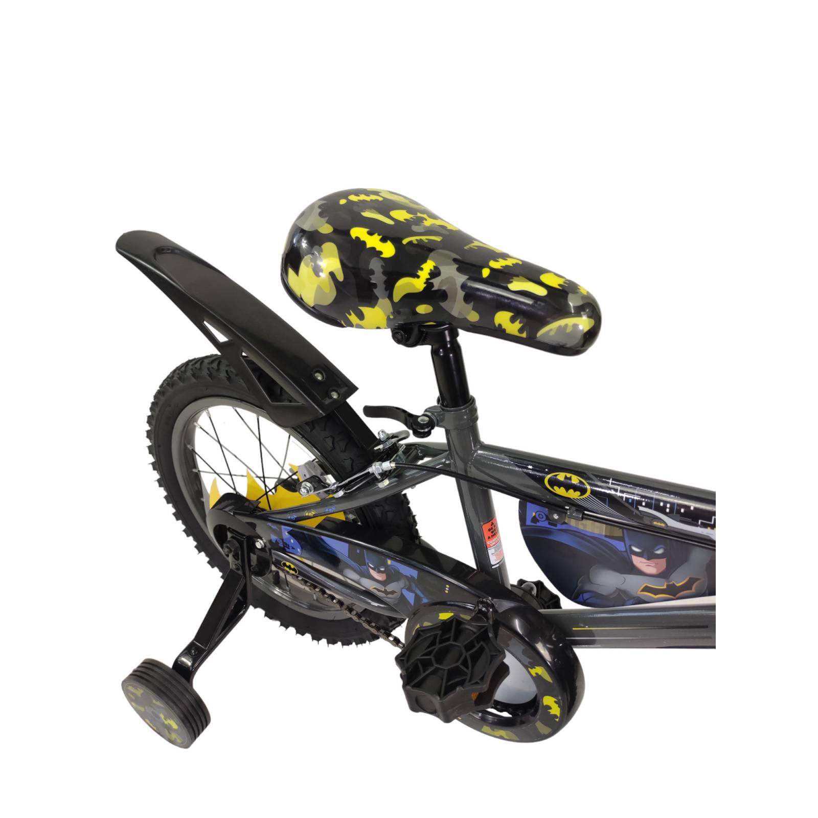 Bicicleta para Niños Rodada 16 Batman con Llantas Entrenadoras - Negro.