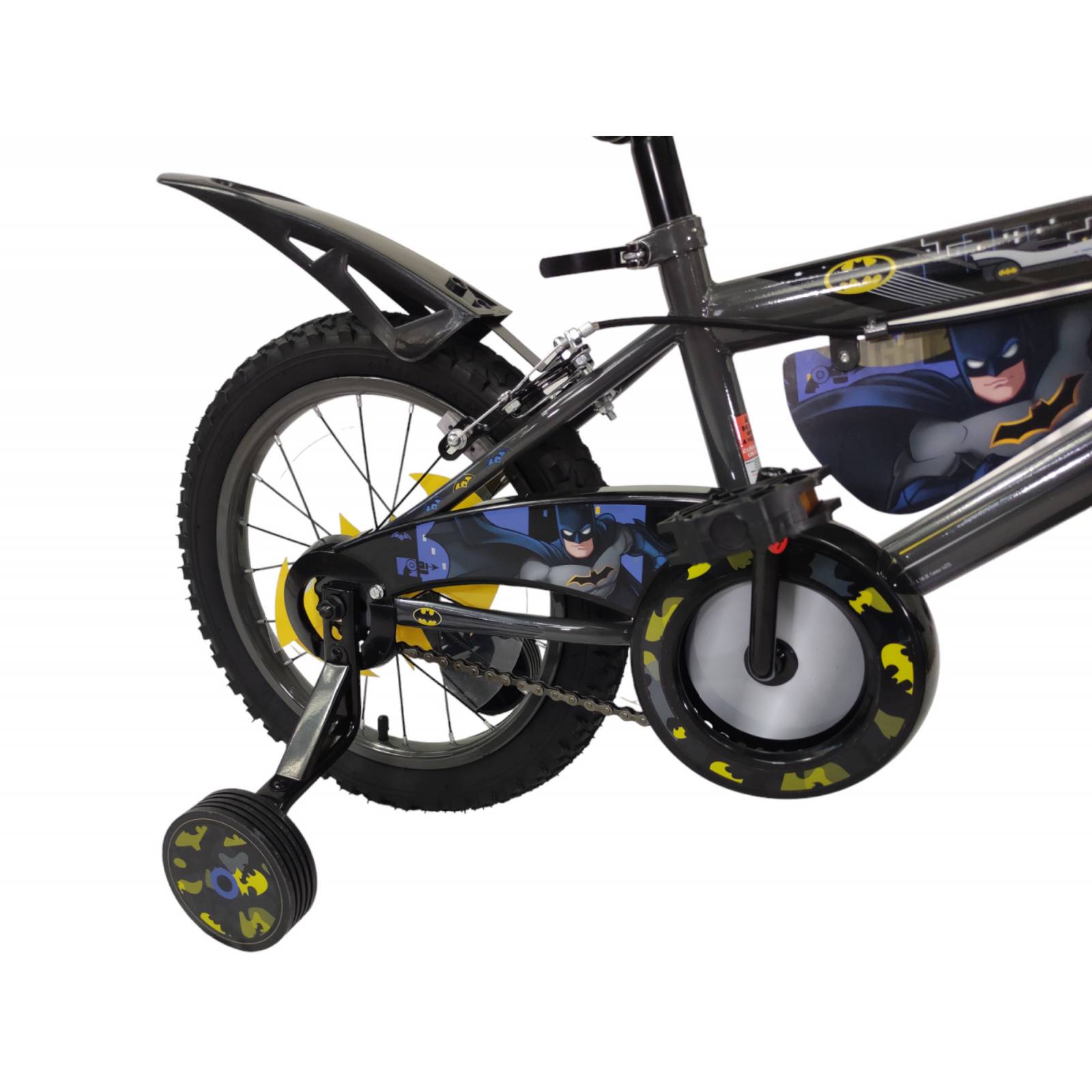 Bicicleta para Niños Rodada 16 Batman con Llantas Entrenadoras - Negro.