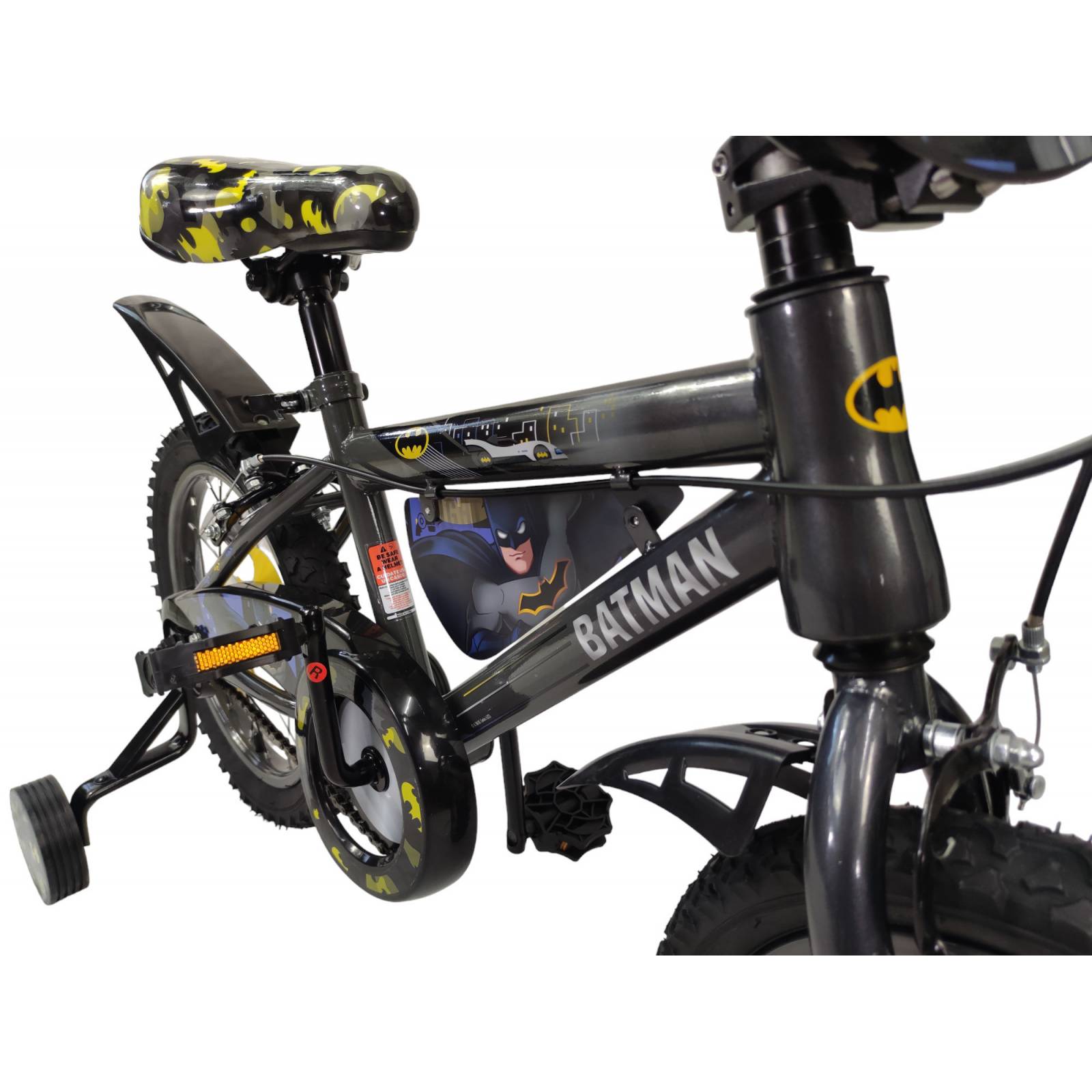 Bicicleta para Niños Rodada 16 Batman con Llantas Entrenadoras - Negro.