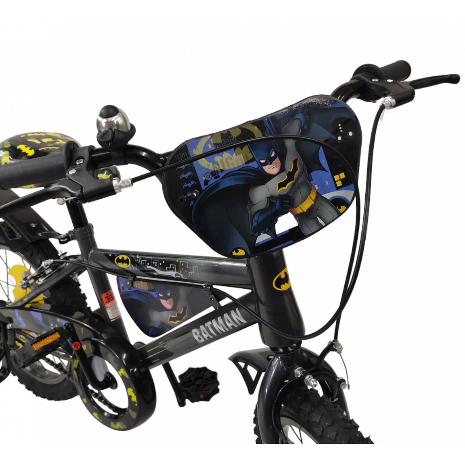 Bicicleta para Niños Rodada 16 Batman con Llantas Entrenadoras - Negro.