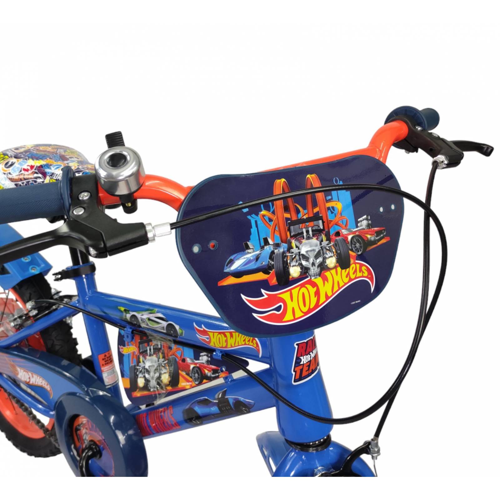 Bicicleta para Niños Rodada 16 Hot Wheels con Llantas Entrenadoras  - Azul.