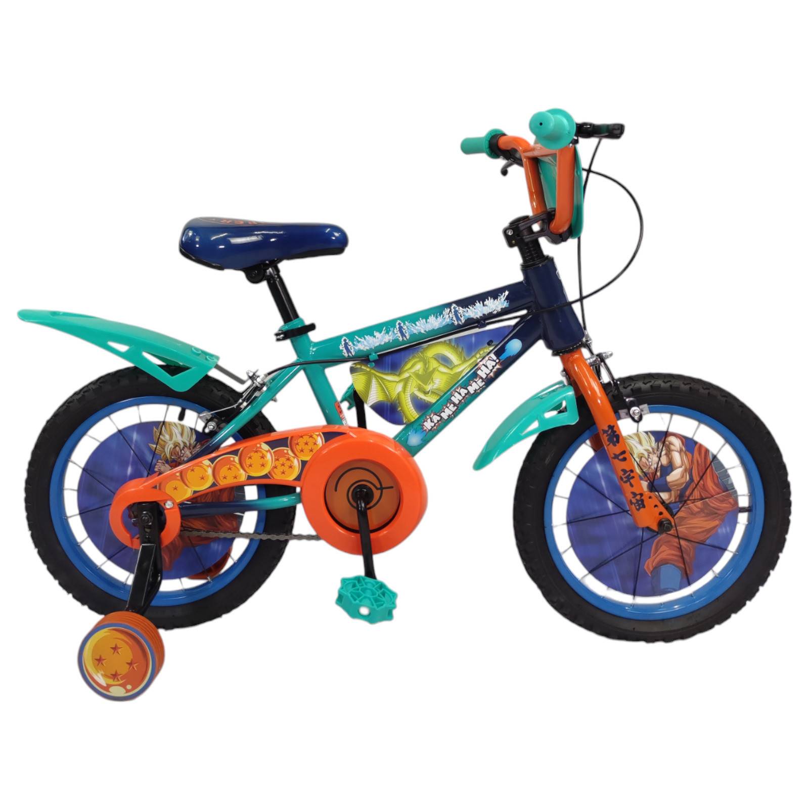 Bicicleta para Niños Rodada 16 Dragon Ball con Llantas Entrenadoras  - Azul.