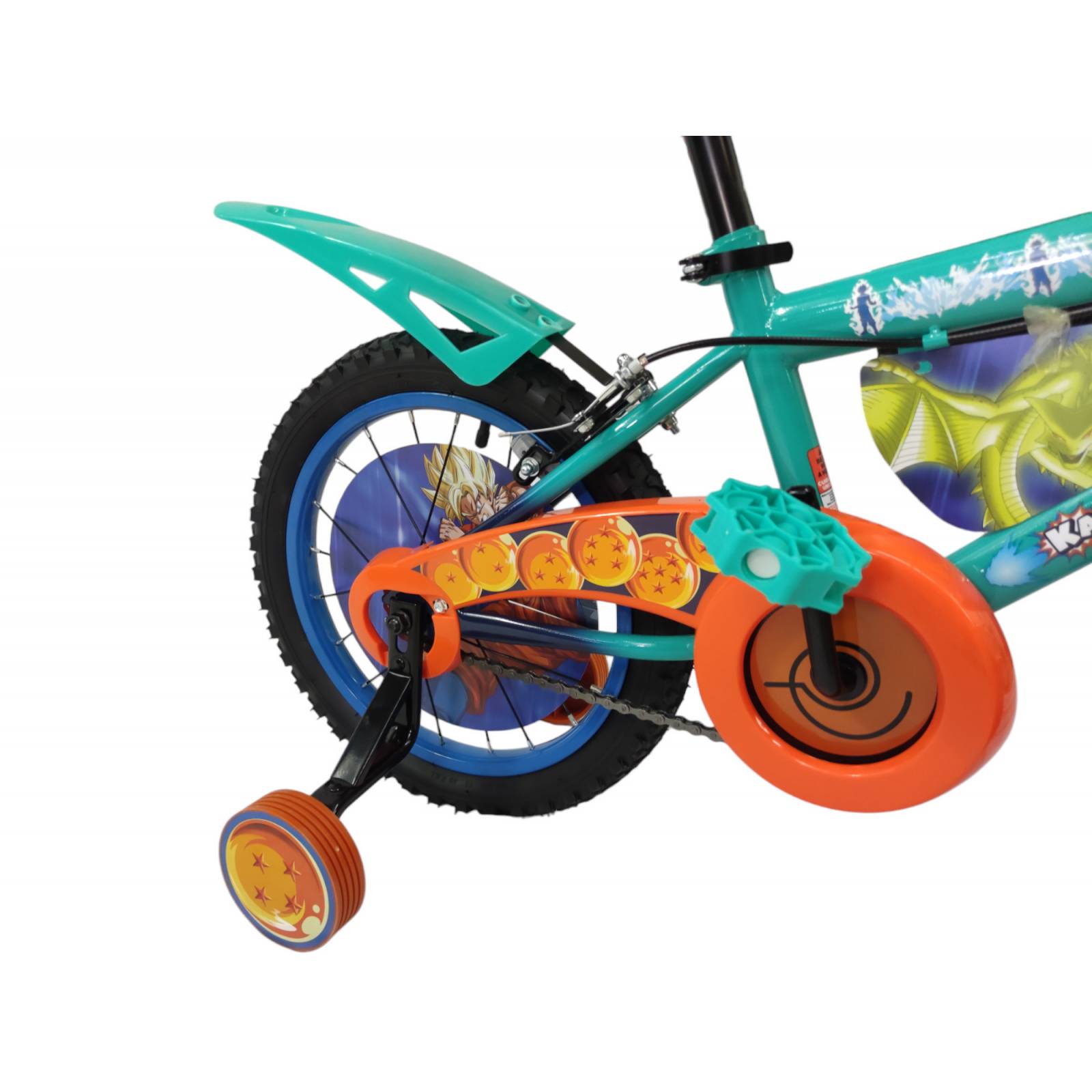 Bicicleta para Niños Rodada 16 Dragon Ball con Llantas Entrenadoras  - Azul.