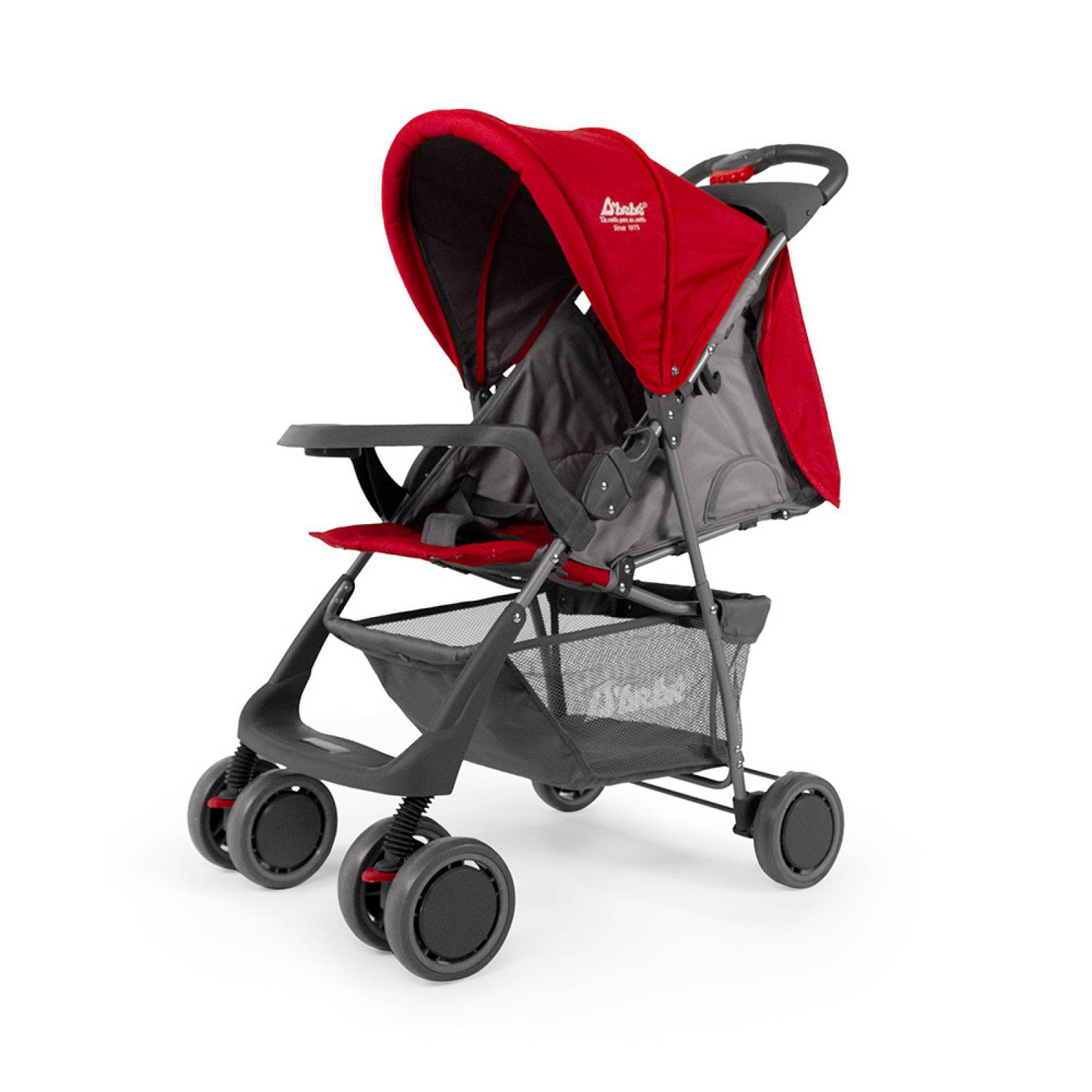 Carriola para Bebe Ultra Plegable Con Charola,6 a 24 meses 15kg - Rojo.