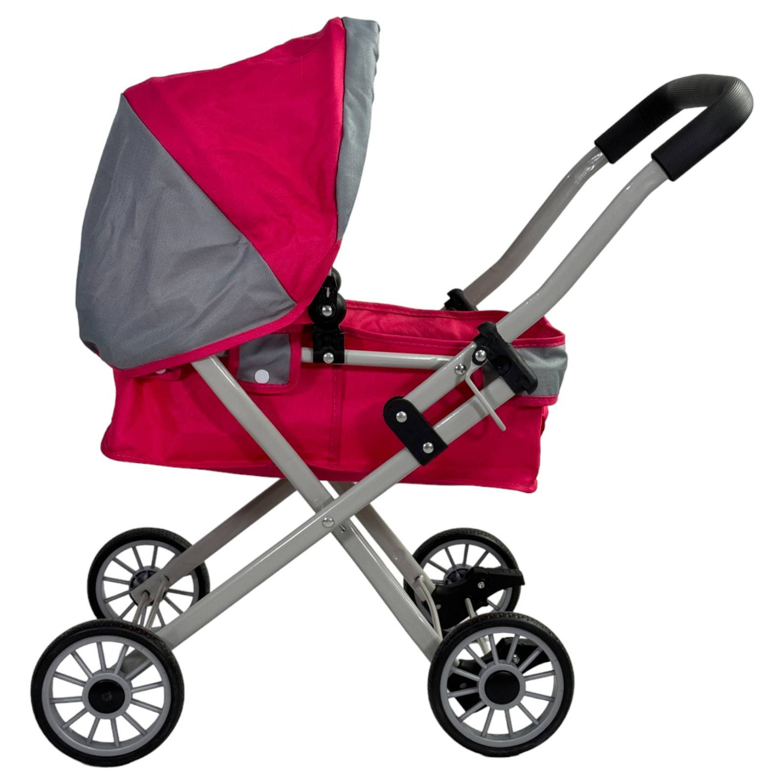 Carriola para Muñecas de Juguete para Niñas con Toldo y Plegable  - Rosa.