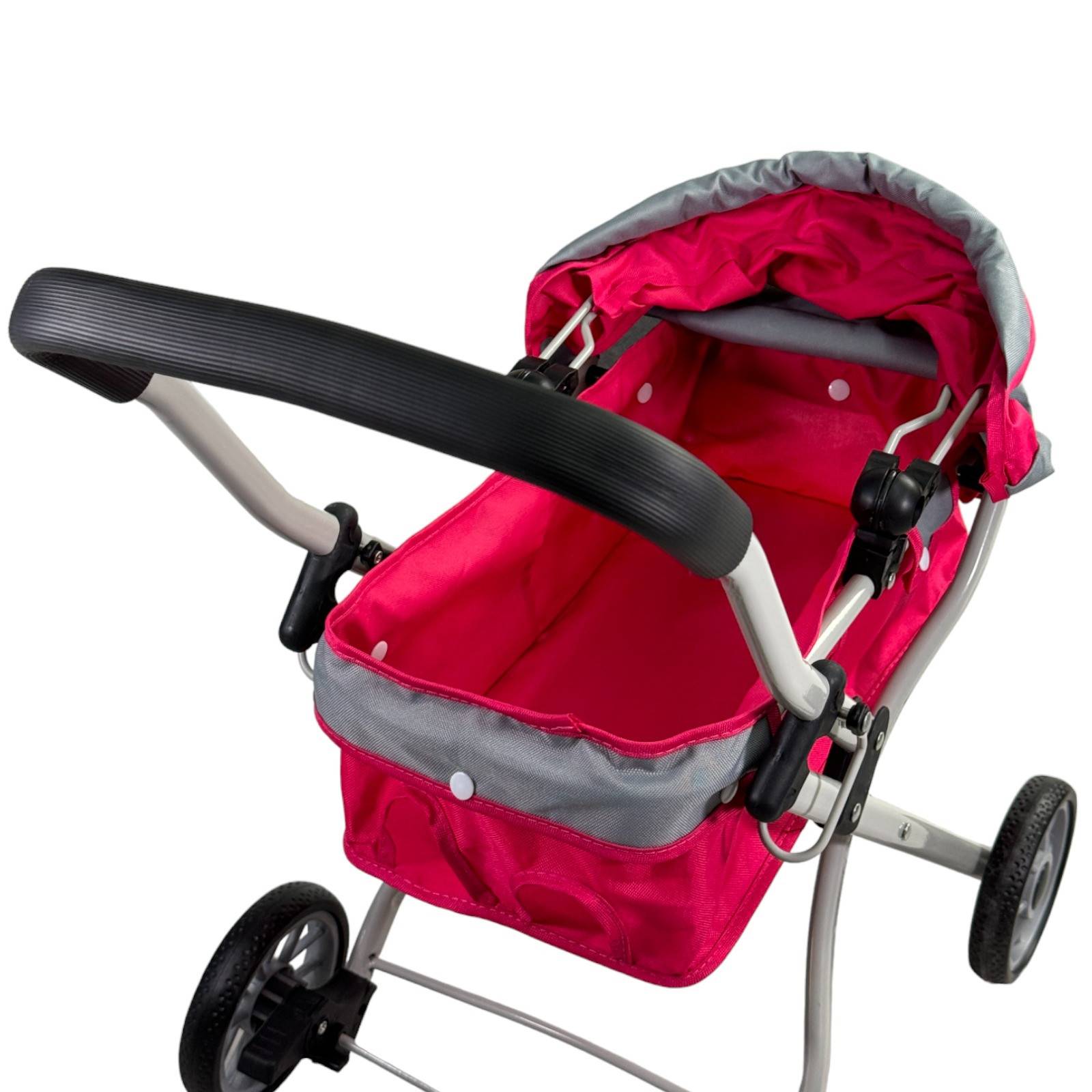 Carriola para Muñecas de Juguete para Niñas con Toldo y Plegable  - Rosa.