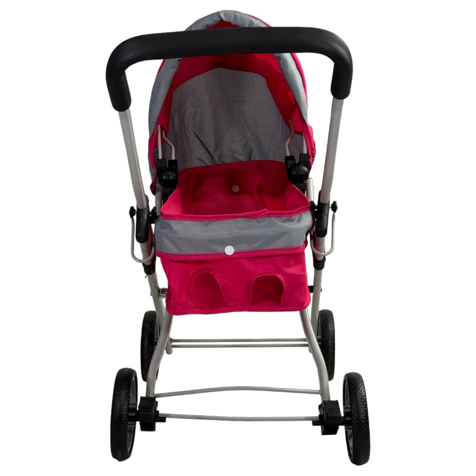 Carriola para Muñecas de Juguete para Niñas con Toldo y Plegable  - Rosa.