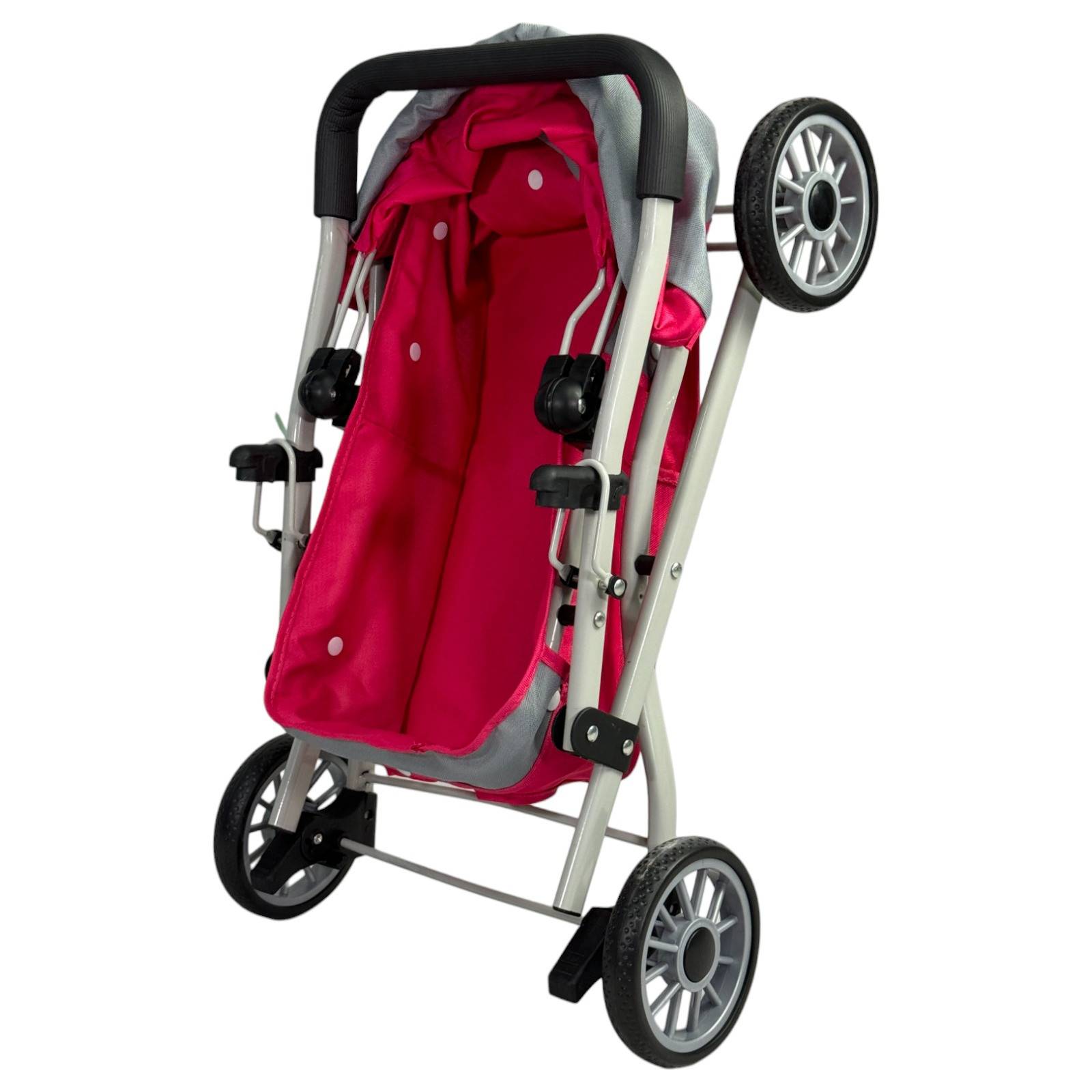 Carriola para Muñecas de Juguete para Niñas con Toldo y Plegable  - Rosa.