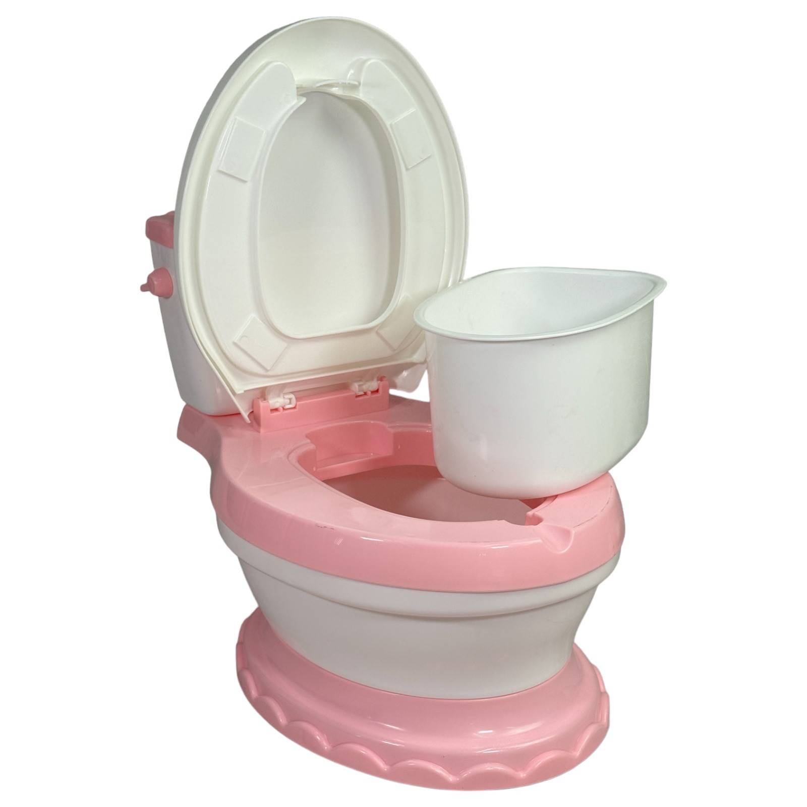 Baño para Niños con Asiento de Entrenamiento Antideslizante  - Rosa.