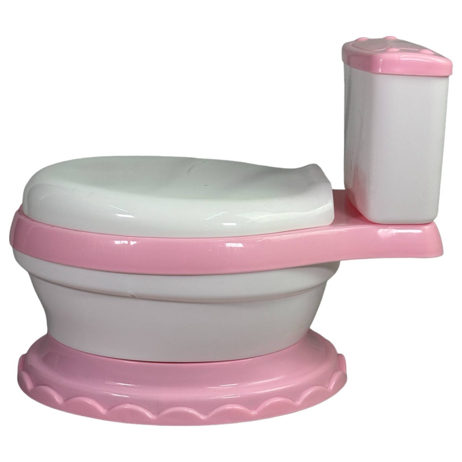 Baño para Niños con Asiento de Entrenamiento Antideslizante  - Rosa.