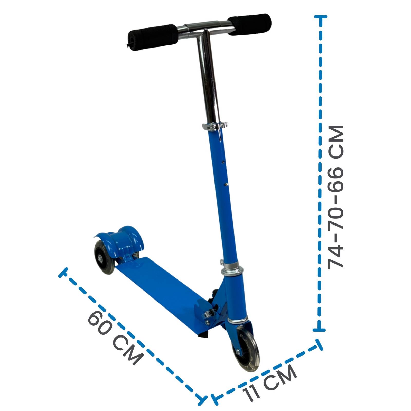 Scooter para Niños Patinete del Diablo Tres Llantas Metal  - Azul.