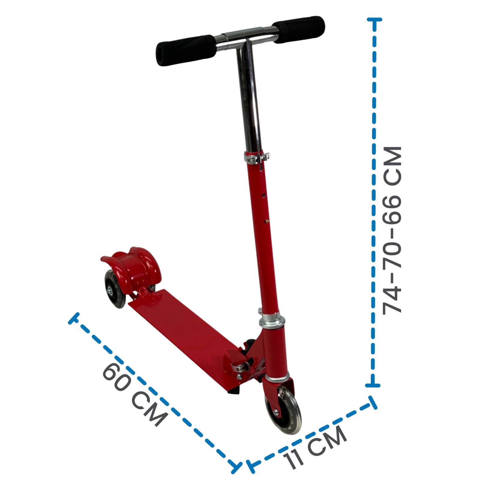 Scooter para Niños Patinete del Diablo Tres Llantas Metal  - Rojo.