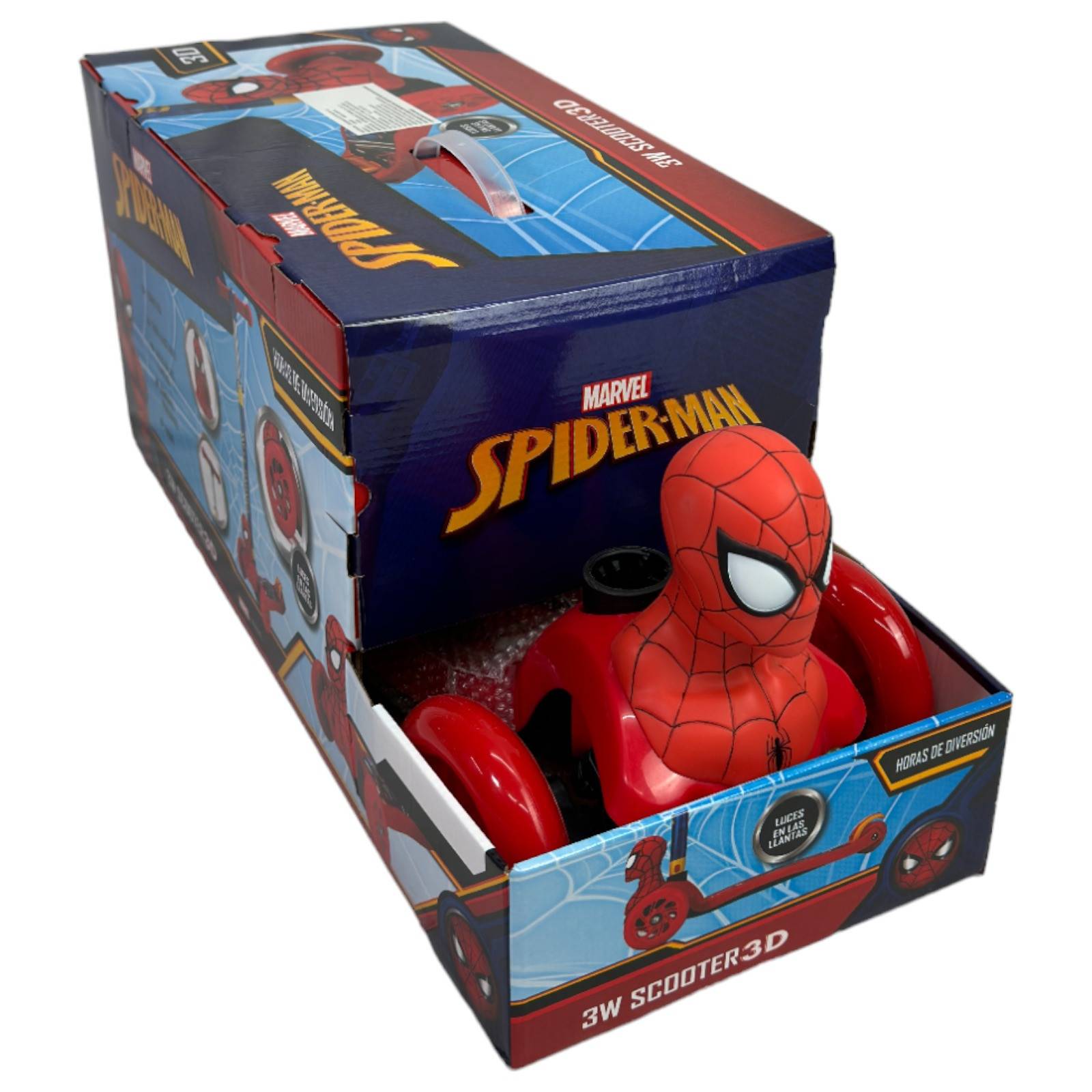 Scooter para Niños Patinete del Diablo Tres Llantas Spiderman  - Rojo