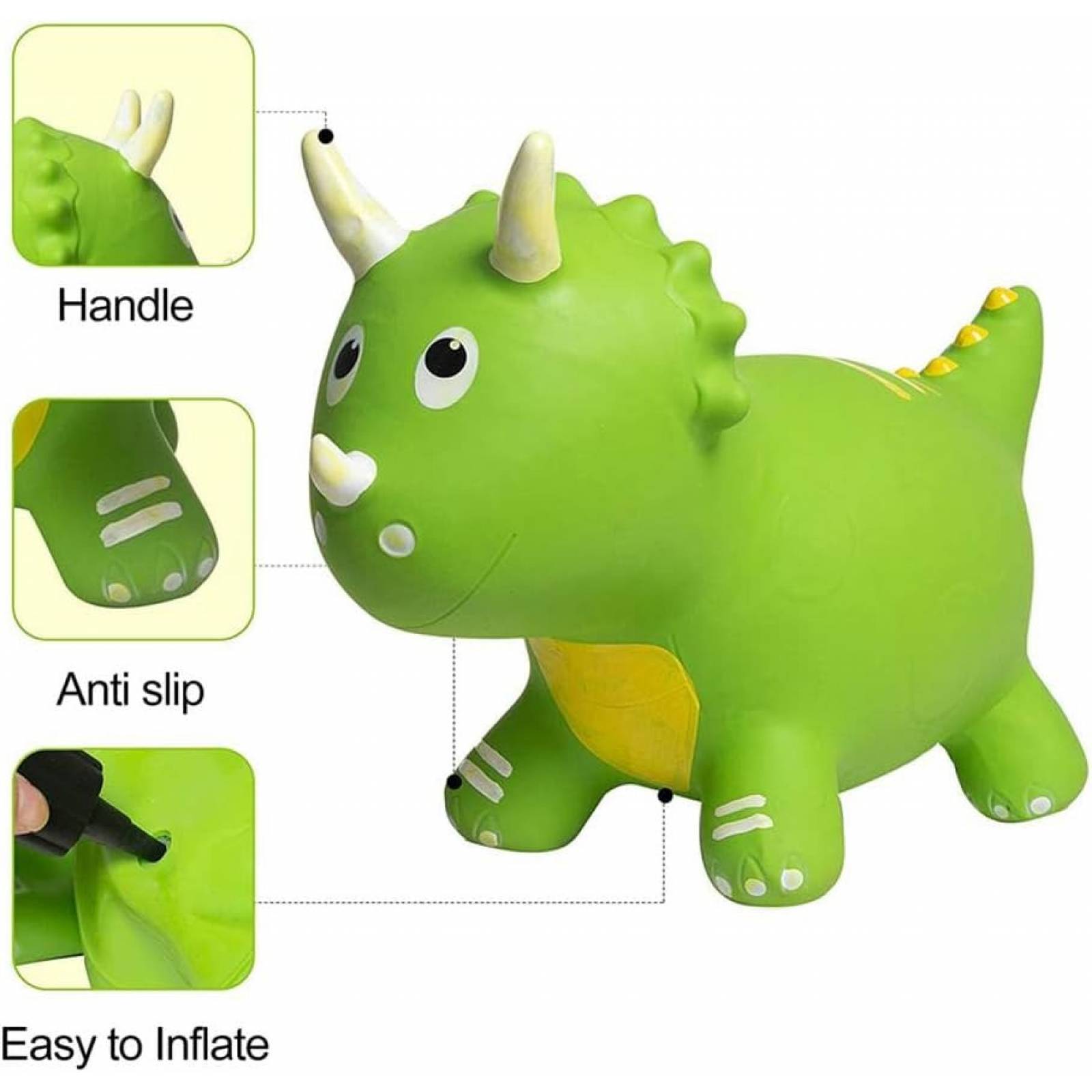 Montable Inflable Saltarin Brinca Botador Animal Salto para Niños - Verde.